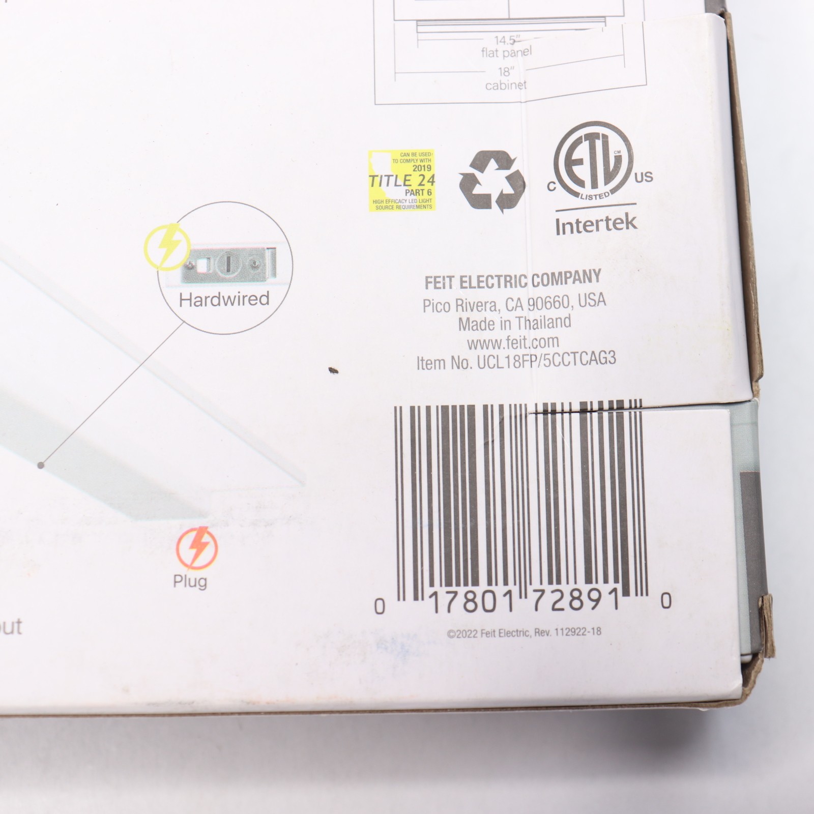 Feit Electric Direct Wire Integrated LED Under Cabinet Light Color Changing CCT