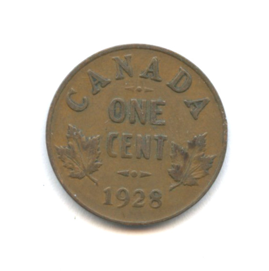 1928 Canada Small Cent, Nice Fine Condition, 