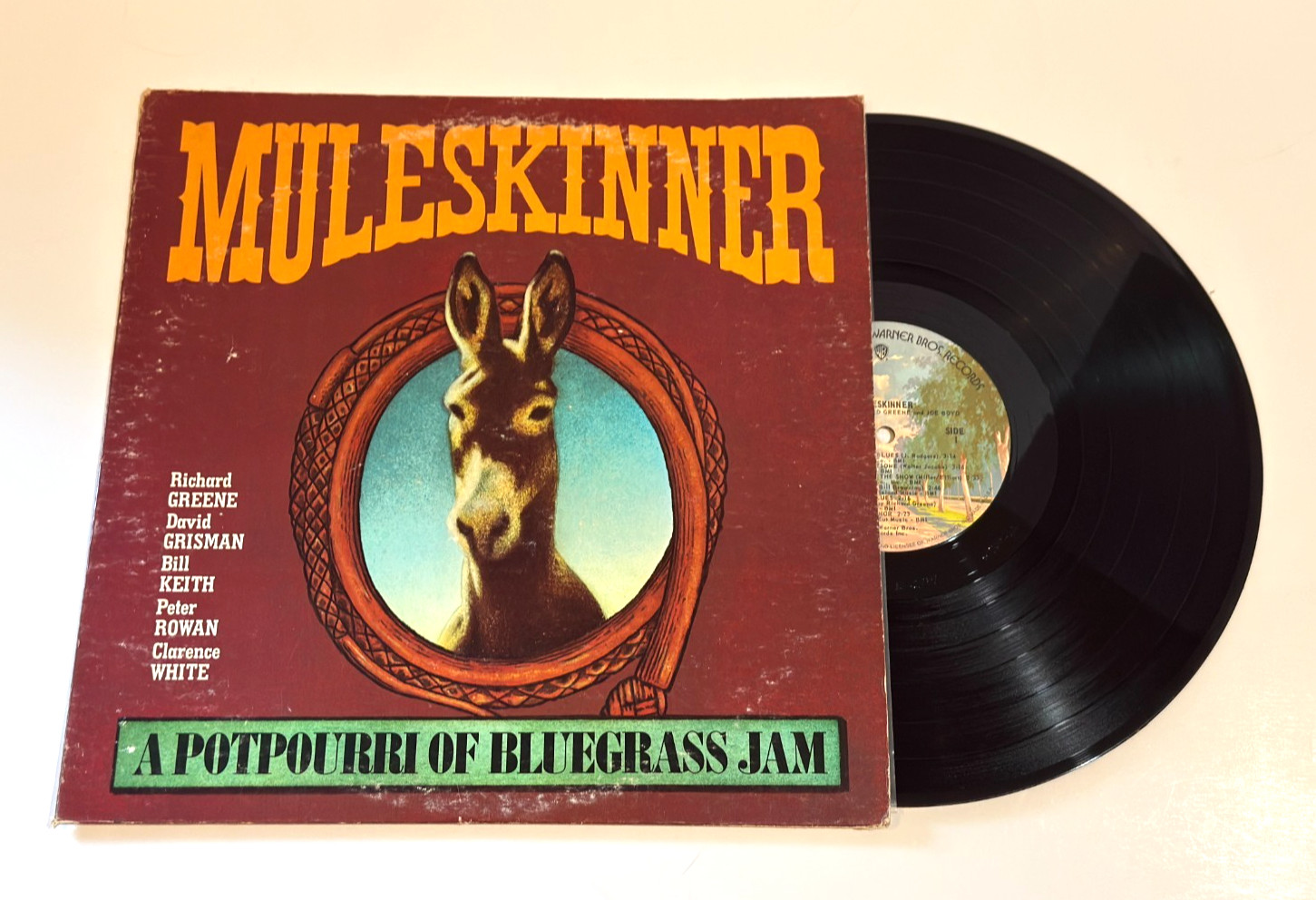 Muleskinner A Potpourri Of Bluegrass Jam Vinyl LP 1974 Warner Bros David Grisman