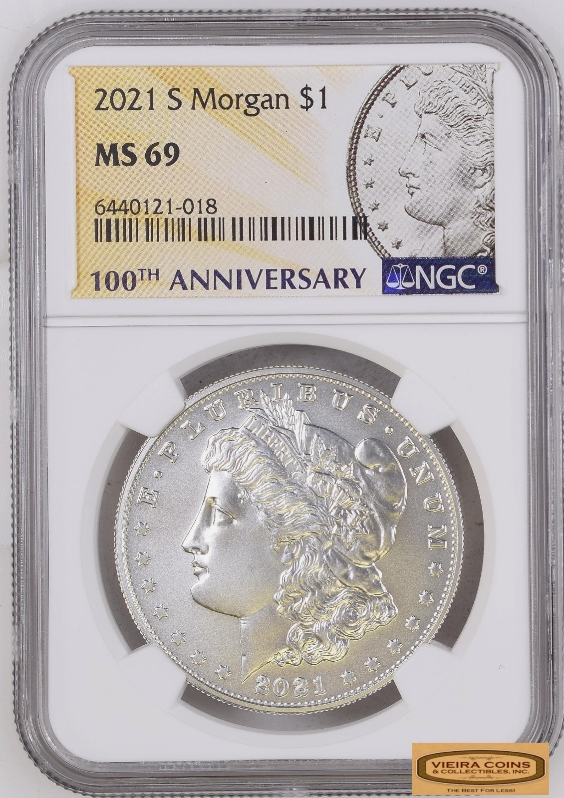 2021-S Morgan Silver Dollar, NGC MS 69, 100Th Anniversary - #B63140