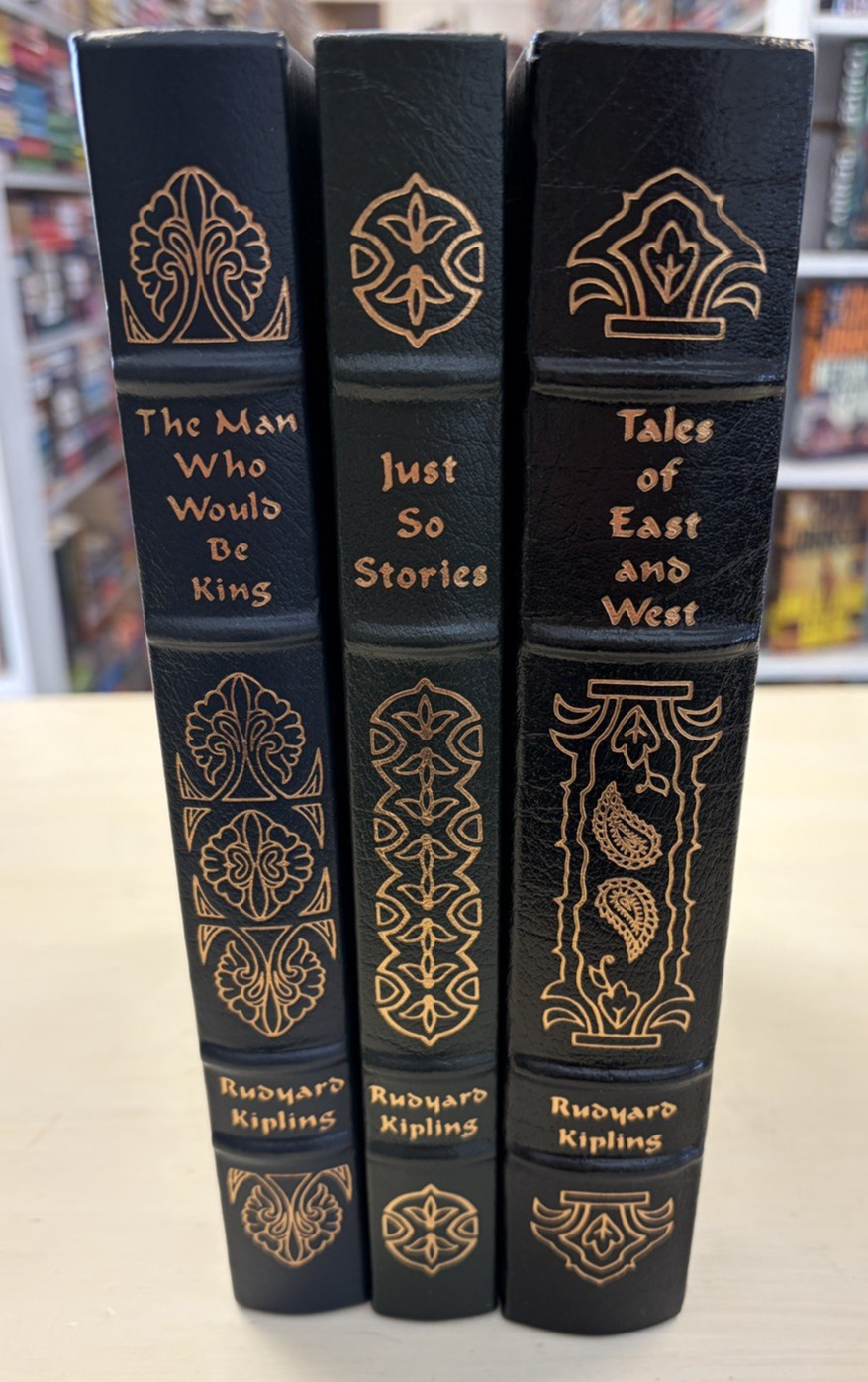 Rudyard Kipling Three Volumes Easton Press Leather