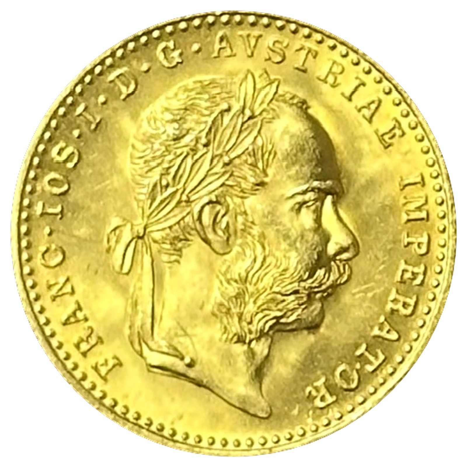 1915 Austria Gold 1 Ducat Coin, Mint Condition