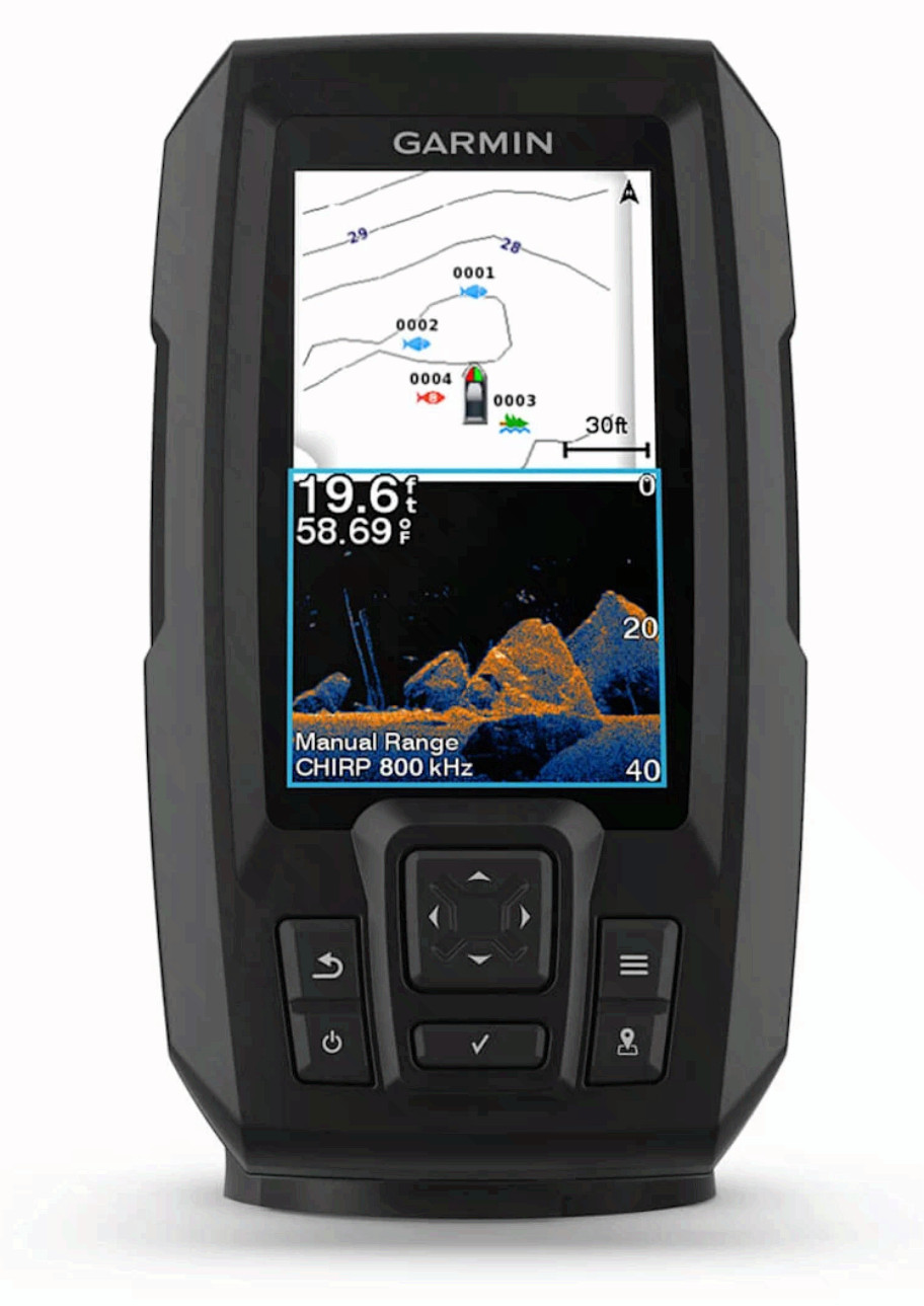Garmin STRIKER Vivid 4cv 4-inch Fish Finder CHIRP ClearVu GT20-TM Transducer
