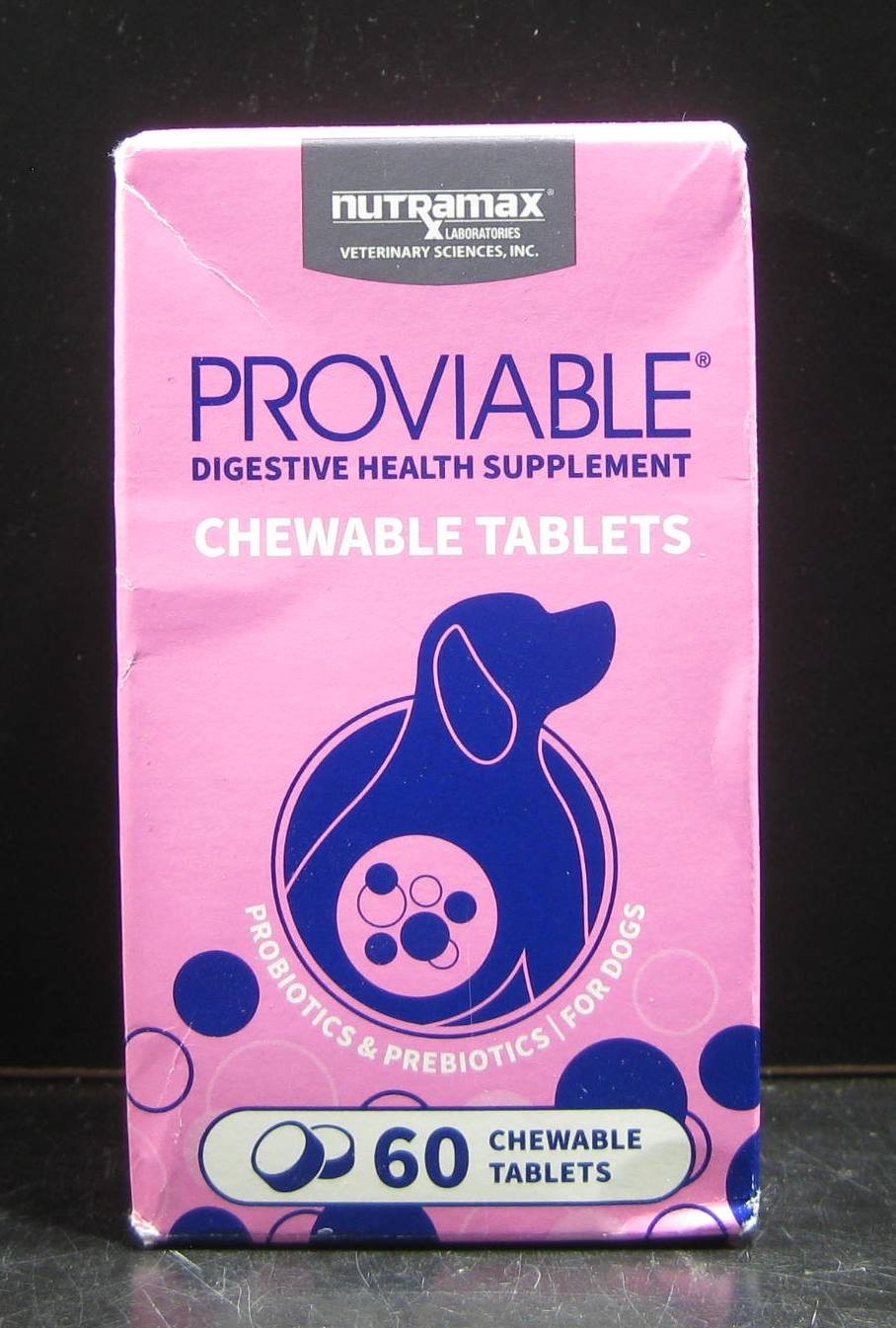 Nutramax  Proviable For Dogs 60 Chewable Tablets Exp. 2027+