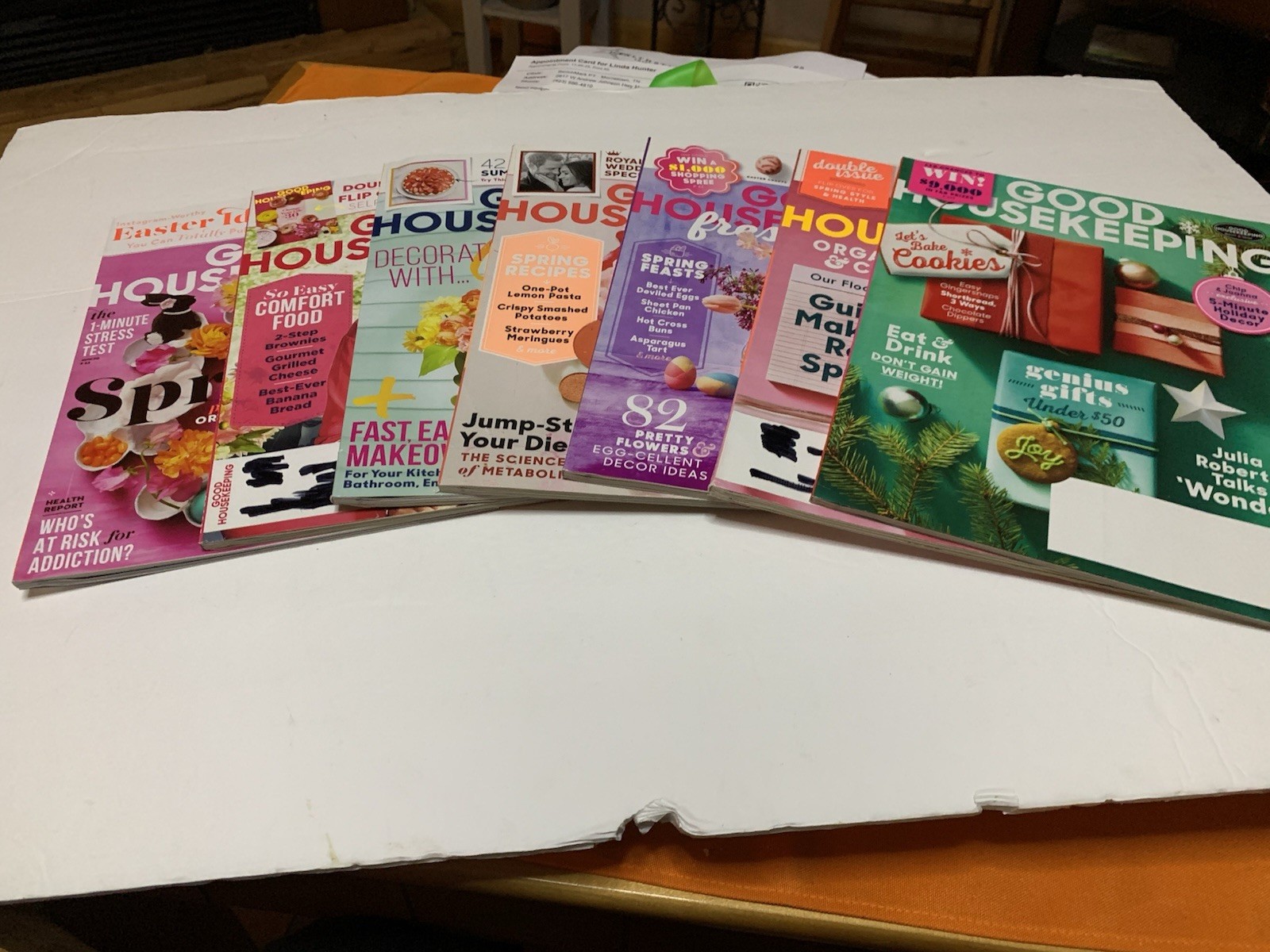 GOOD HOUSEKEEPING  MAGAZINES. Lot Of  7.  December 2017’ - April 2019’