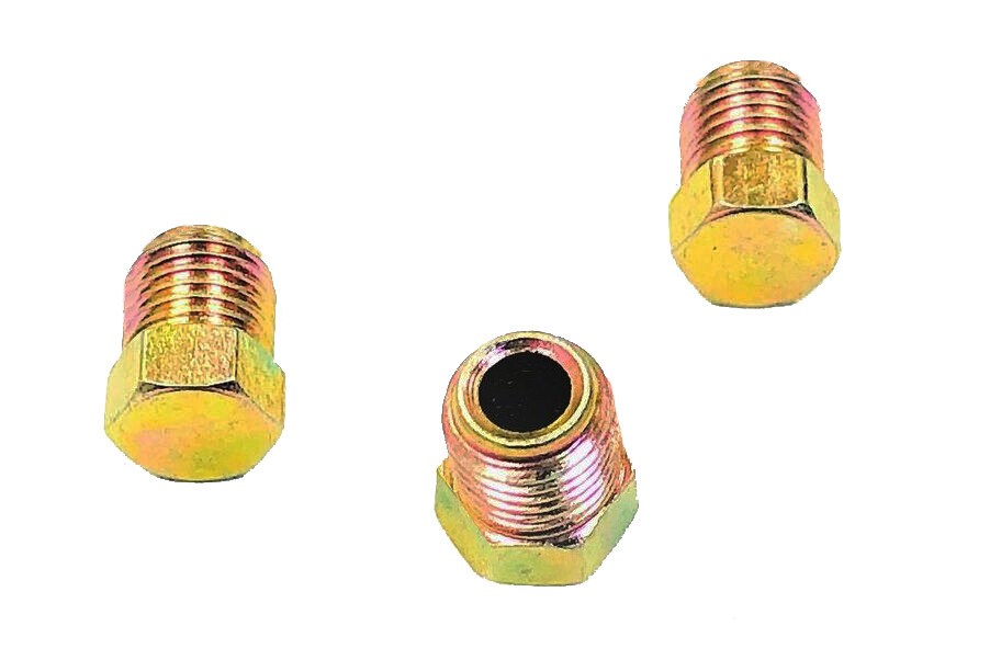 Inverted flare brass plugs for 3/8\