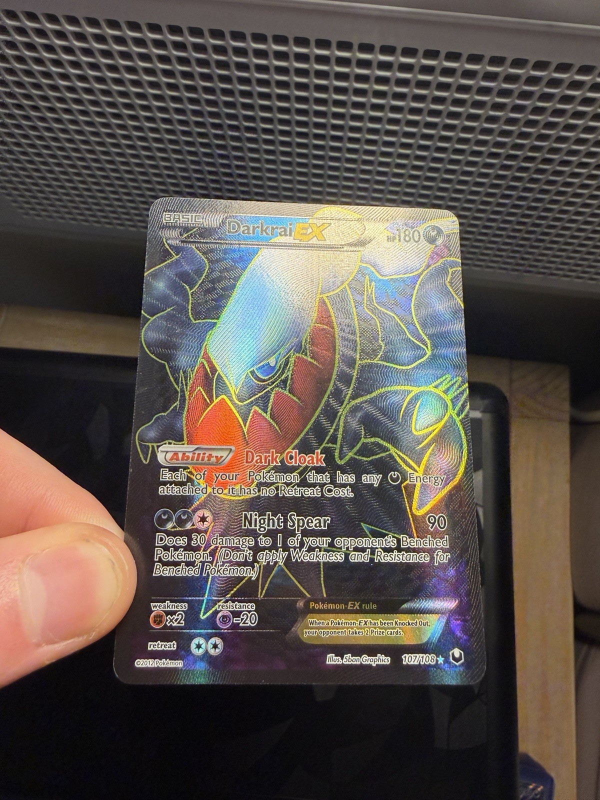 Pokemon Darkrai EX 107/108 Full Art Italian Holo Rare Dark Explorers 2012 - LP