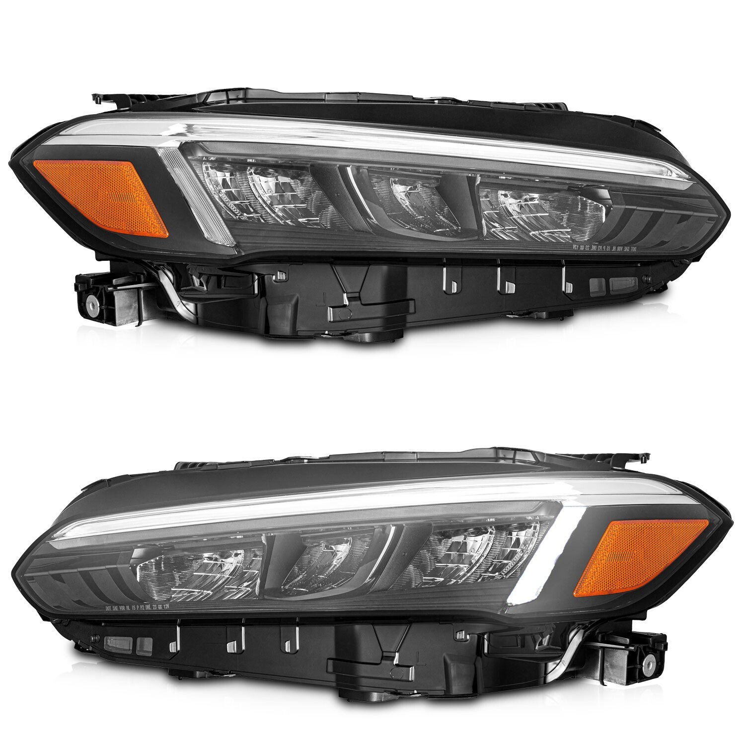 Pair Headlights For Honda CivicSport/Touring 2022 2023Trim Full  LED Headlamps