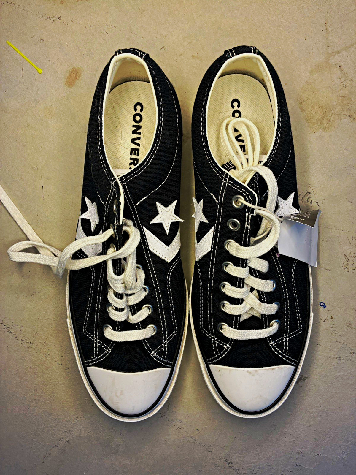 Converse Star Player 76 Low Top Canvas Sneaker Black Vintage White A01607C