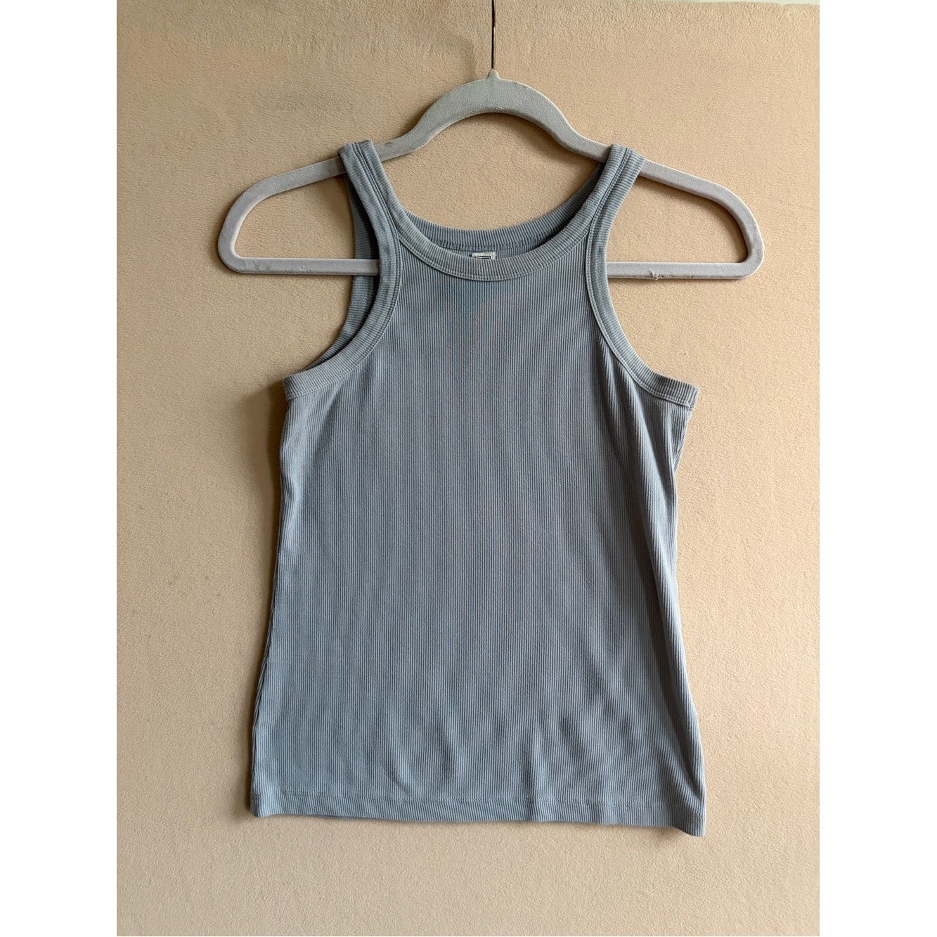 Toteme Curved Rib Tank Top Organic Cotton Blend Gray size M Toteme Curved Rib Tank Top Organic Cotton Blend Gray size M