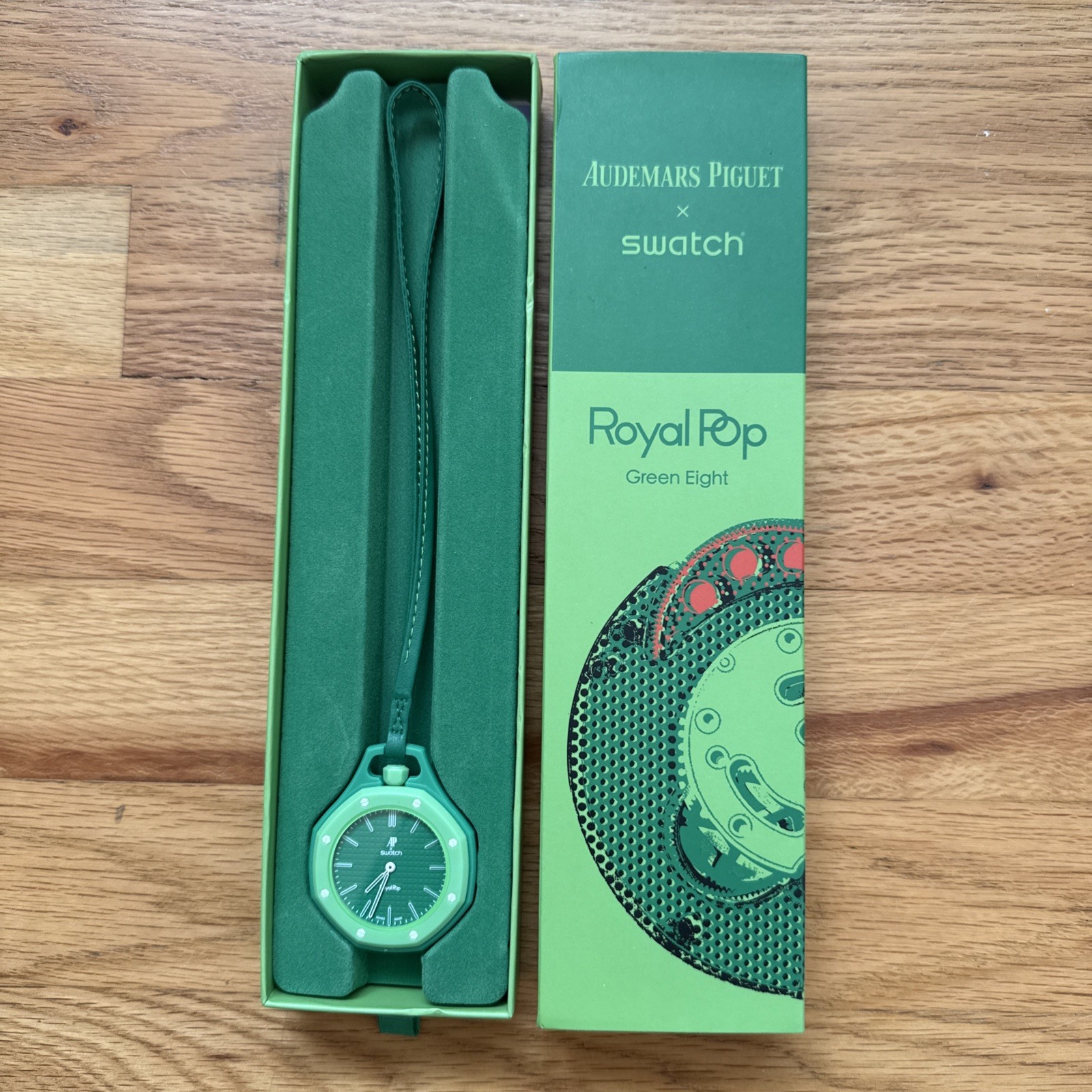 Swatch x AP Royal Pop Green Eight Lot Pocket Watch