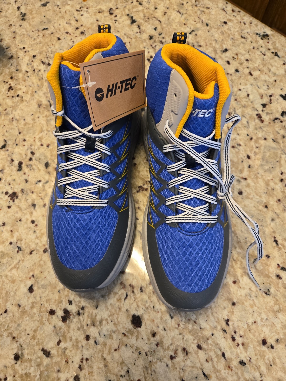 Hi-Tec Demolisher Mid Hiking Boots Black Iris Blue Men’s 10 NIB CH80046M-DM Hi-Tec Demolisher Mid Hiking Boots Black Iris Blue Men’s 10 NIB CH80046M-DM