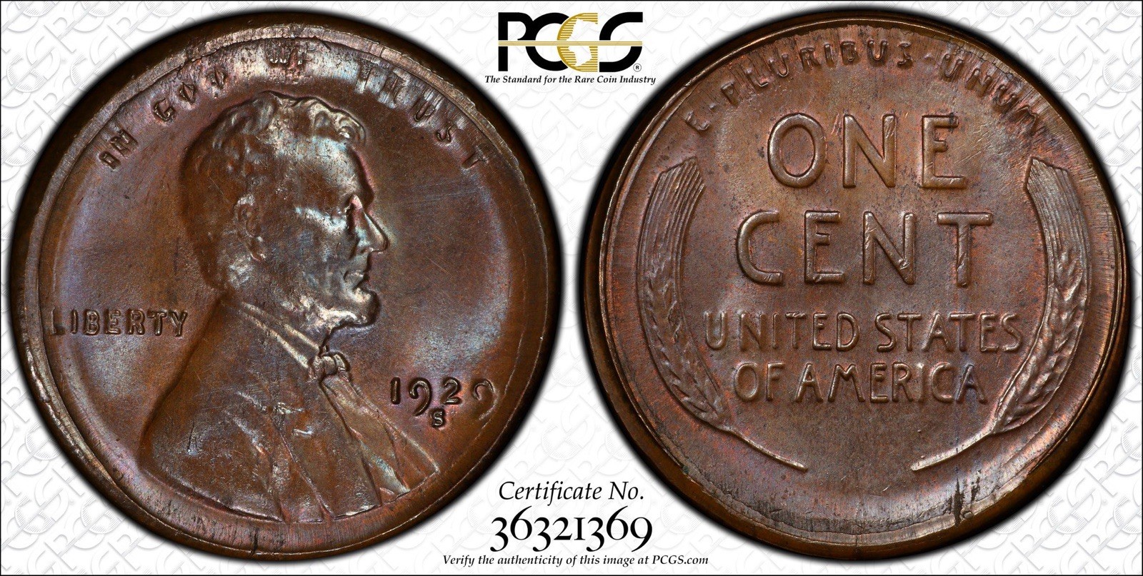 1929 S Lincoln Cent Broadstruck Mint Error PCGS MS 64 BN PQ
