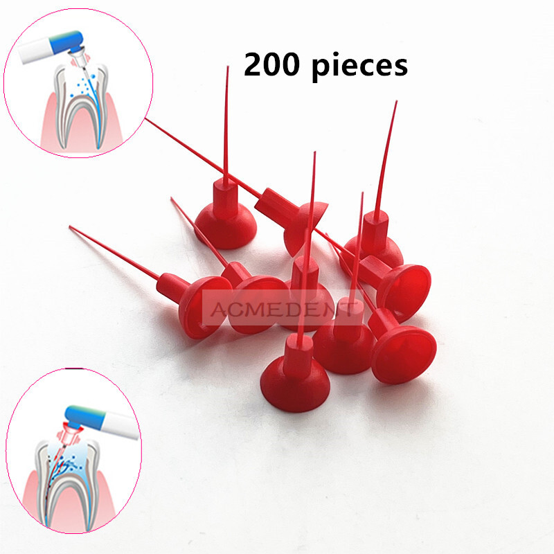 200Pc Dental Activator Tips  Activator Tip MediumRed