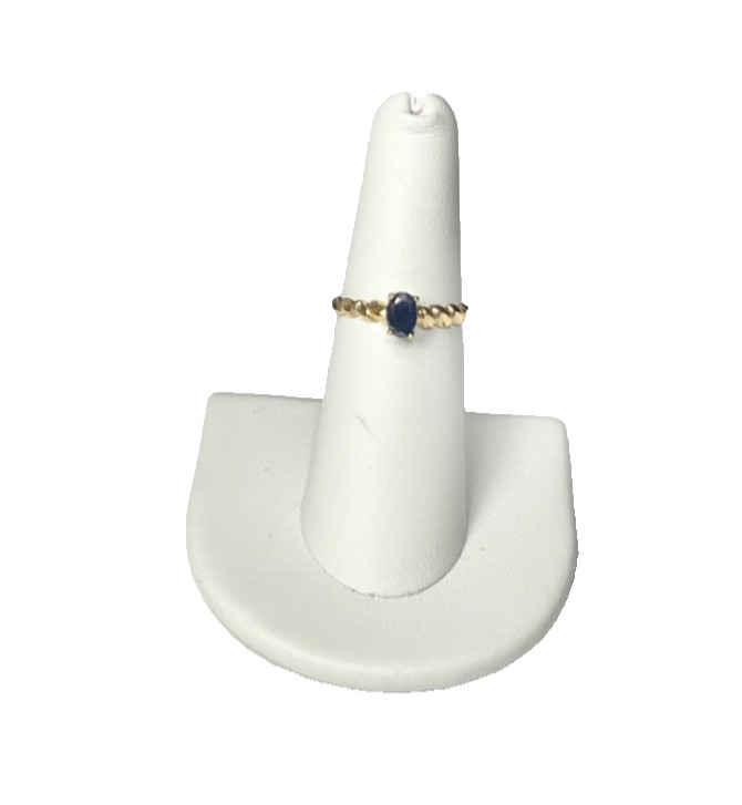 10 KT Gold .57 CT Topaz Ring Size 6.5 - Heart Of The Ocean Jewelry