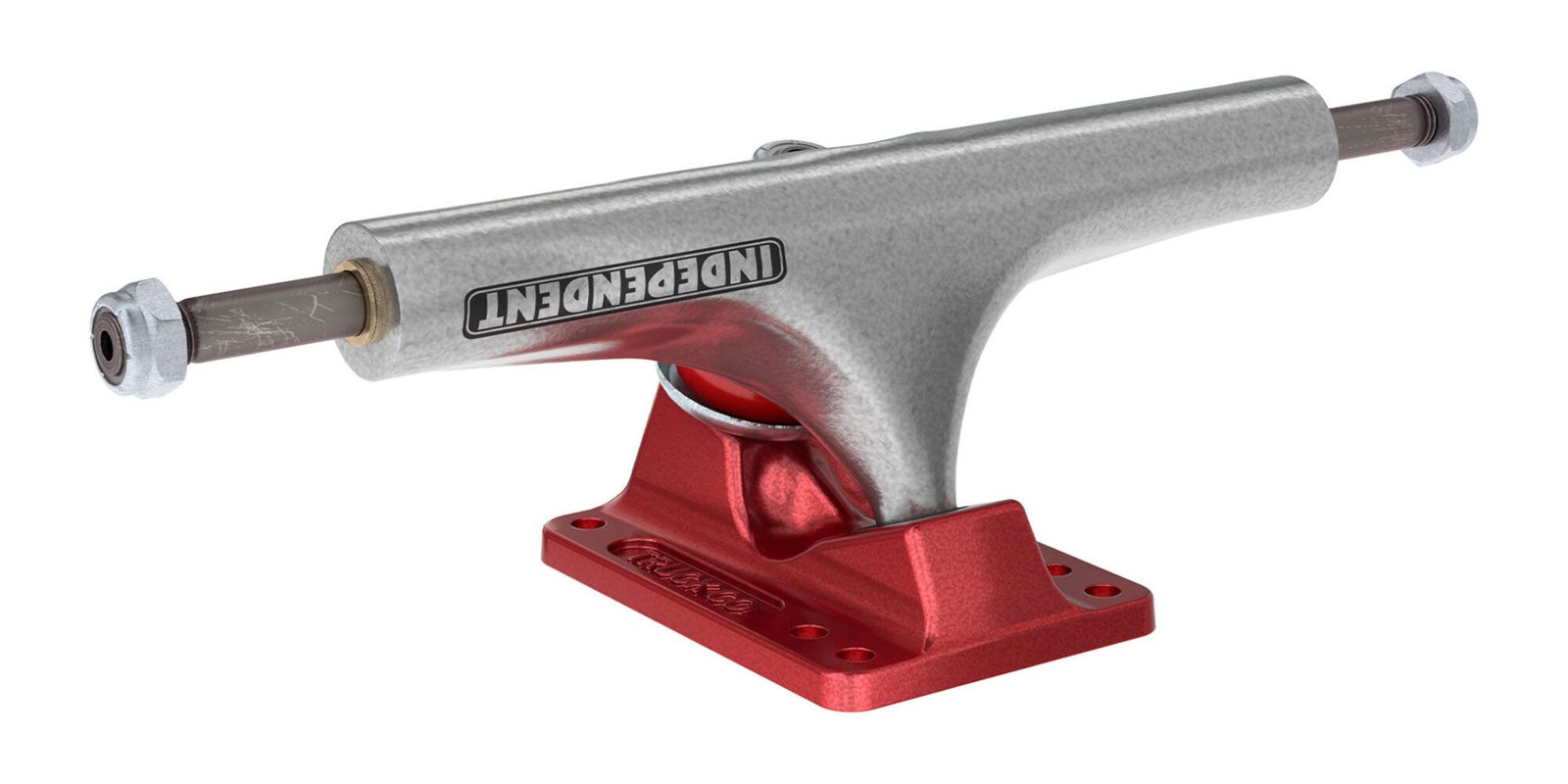 Independent Stage 4 Hollow Bar Logo Silver Ano Red Standard Skateboard Trucks