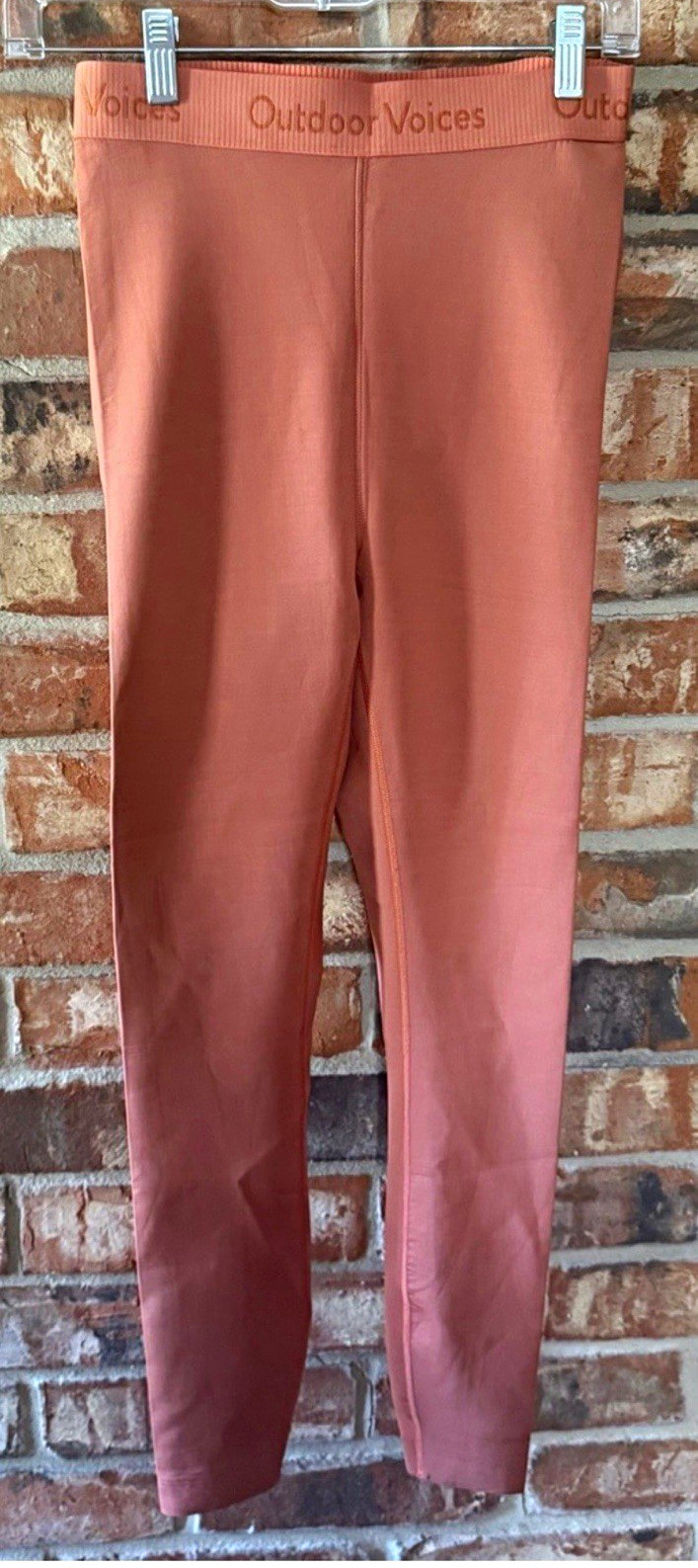 Outdoor Voices Women’s Solid Orange Ankle Leggings Stretch Lined S 25\ Outdoor Voices Women’s Solid Orange Ankle Leggings Stretch Lined S 25\