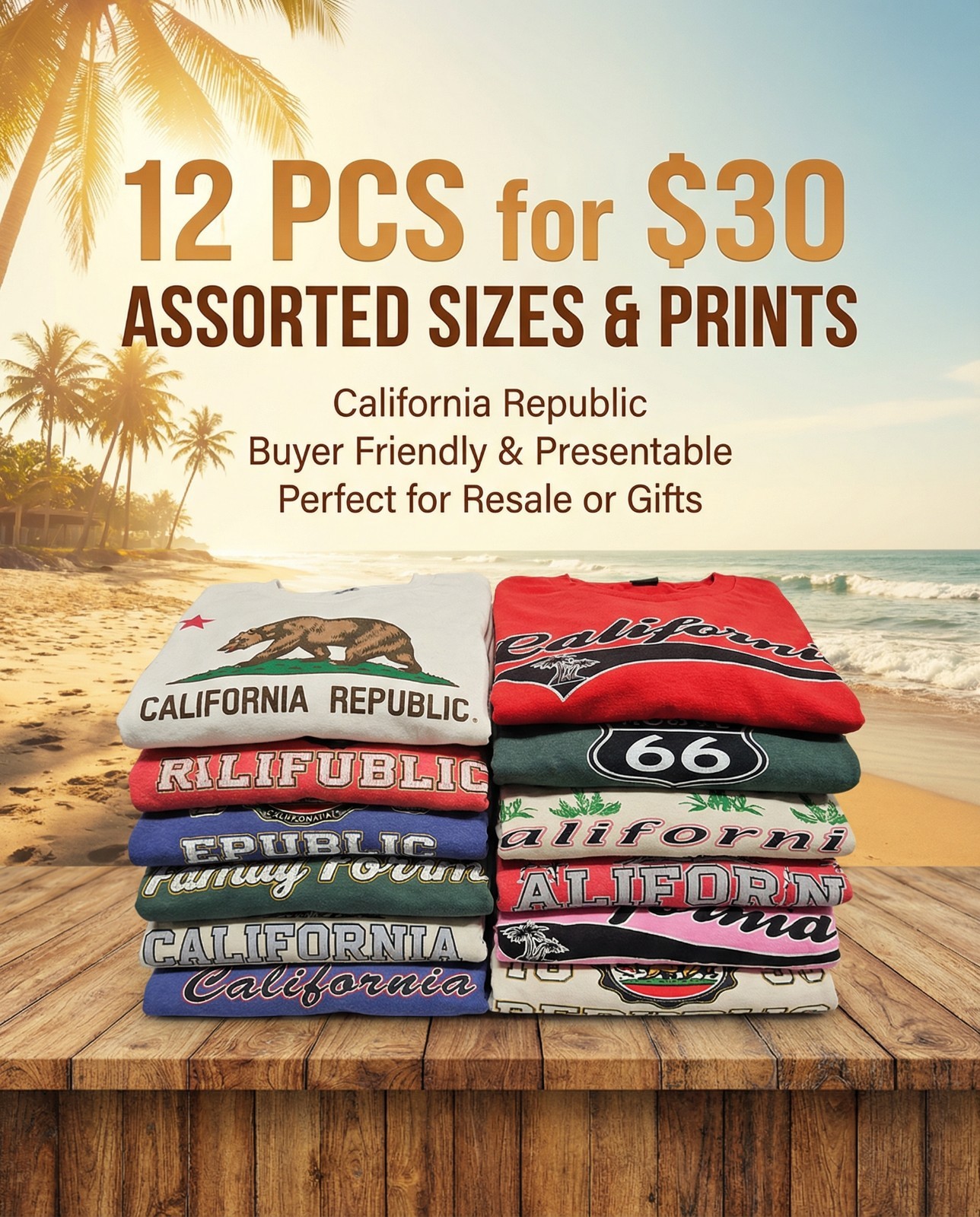 California Graphic T-Shirts 12-Pack Size 2xl Perfect Gift California Graphic T-Shirts 12-Pack Size 2xl Perfect Gift