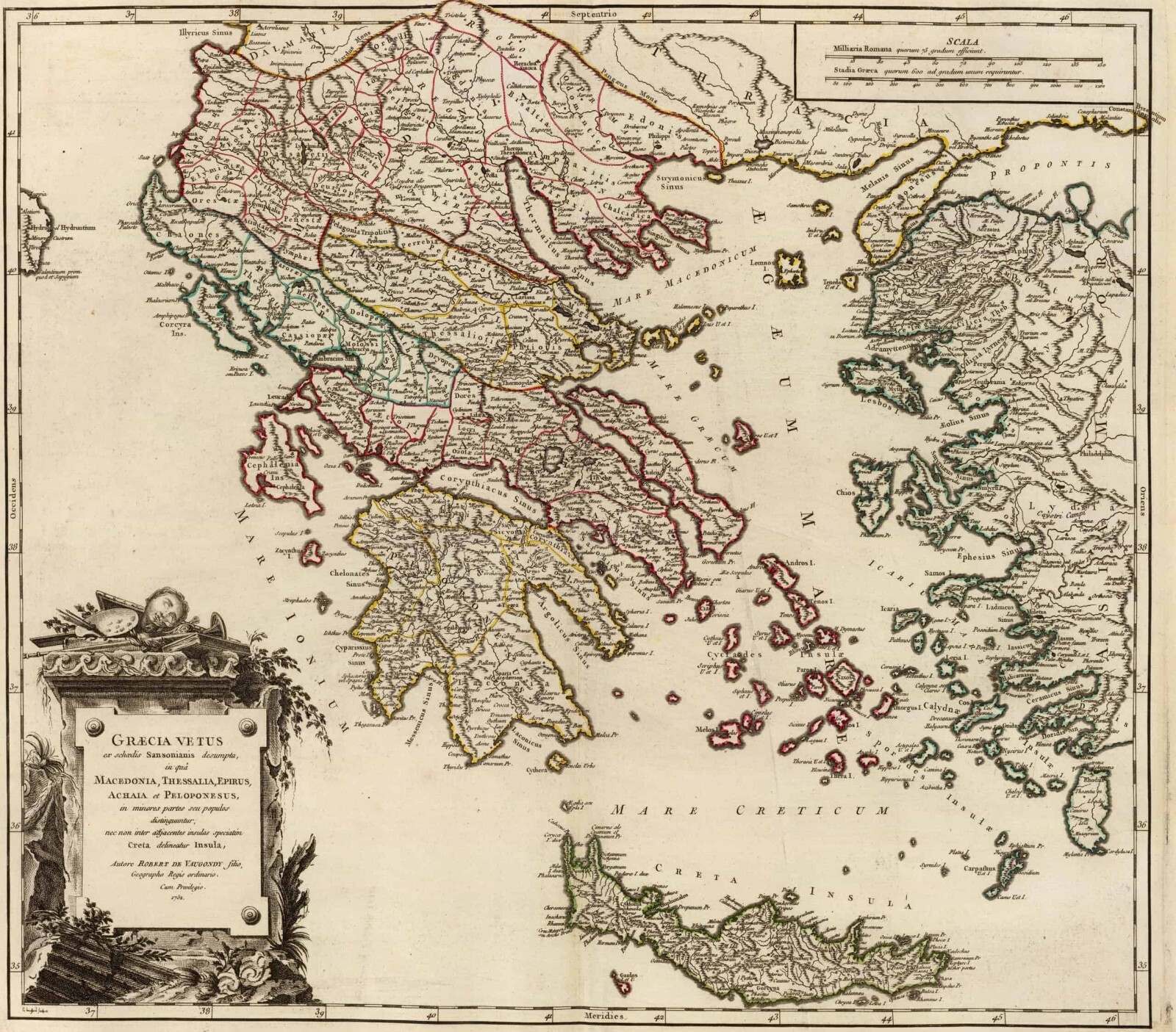 Map Of Ancient Greece Vintage Historic 20x24 Classic Wall Art Reproduction 1752 Map Of Ancient Greece Vintage Historic 20x24 Classic Wall Art Reproduction 1752