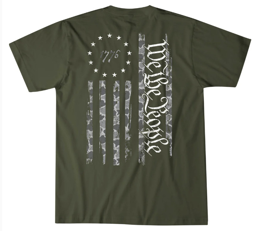 Howitzer Men\'s Betsy 1776 We The People Camo Flag T-Shirt American lover Howitzer Men\'s Betsy 1776 We The People Camo Flag T-Shirt American lover