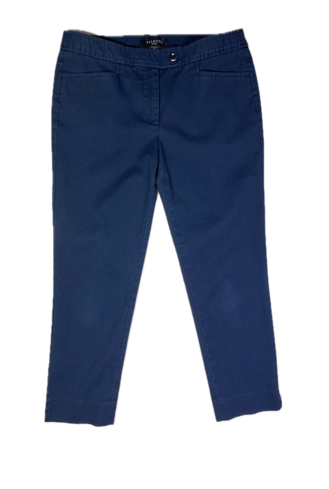 Talbots Size 6P Navy Blue Hampshire Pant Pique Cotton Spandex 24.5\ Talbots Size 6P Navy Blue Hampshire Pant Pique Cotton Spandex 24.5\