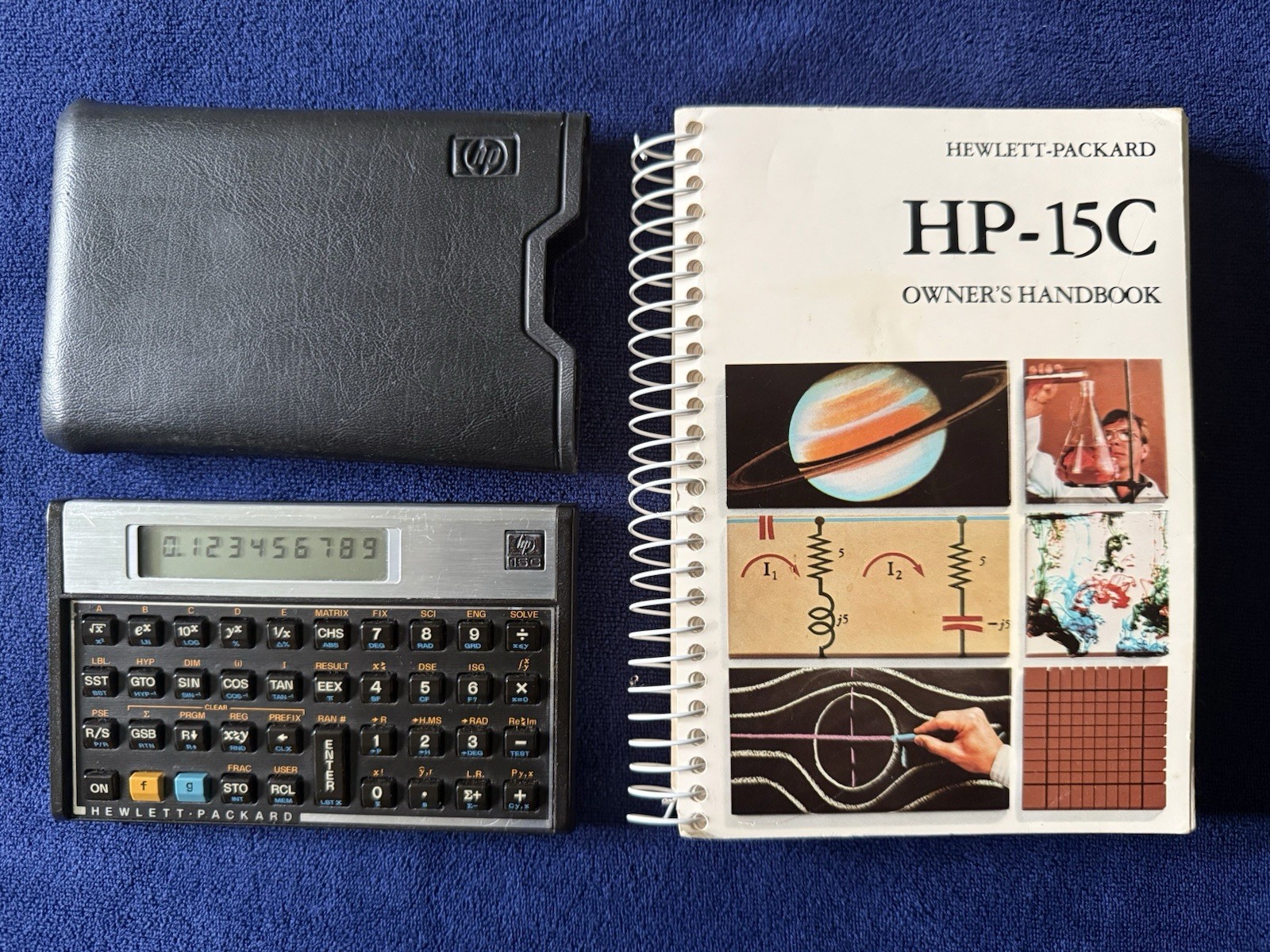 Vintage HP 15C Calculator USA 1985 - With Pouch & Handbook - Tested & Working