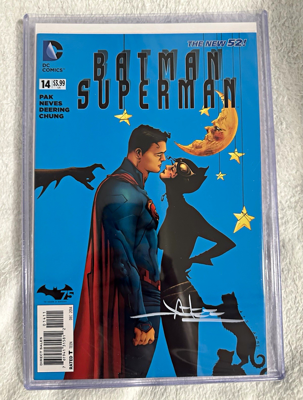 DC Comics Batman/Superman #14 (2014) Signed by Diógenes Neves Direct with COA