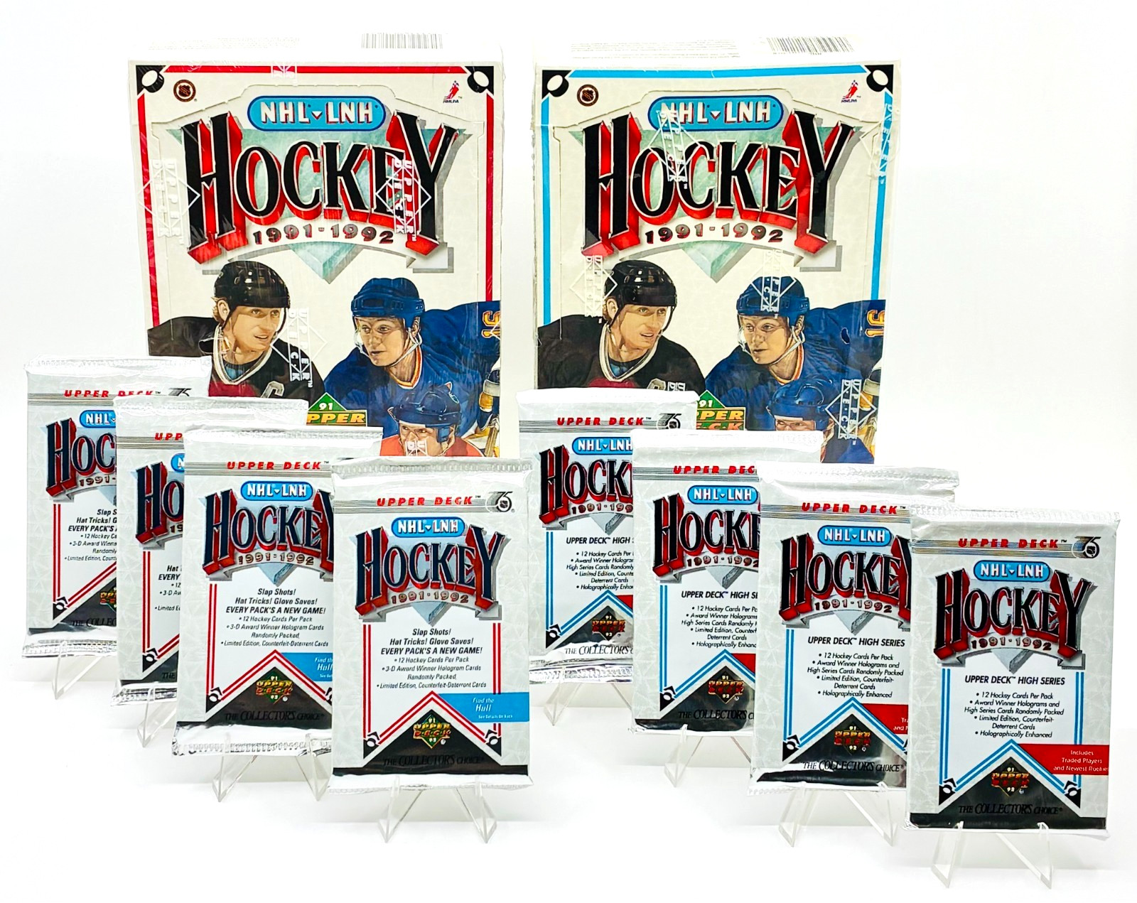 1991-1992 Upper Deck NHL Hockey (8) Eight Factory Sealed Packs Series 1 / 2 ENG 1991-1992 Upper Deck NHL Hockey (8) Eight Factory Sealed Packs Series 1 / 2 ENG