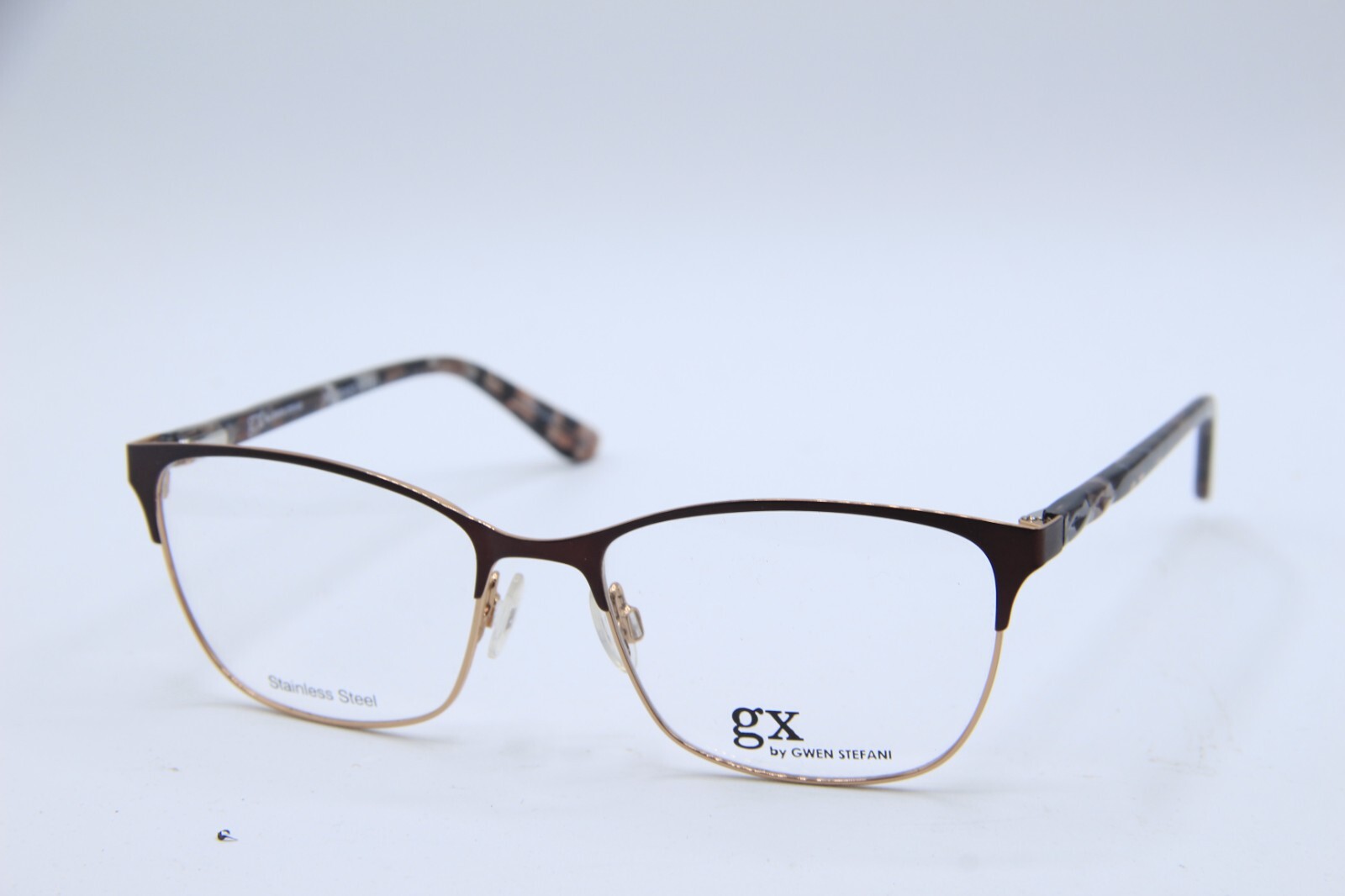 NEW GWEN STAFANI GX 066 BRN BROWN GOLD HAVANA AUTHENTIC  EYEGLASSES 53-17