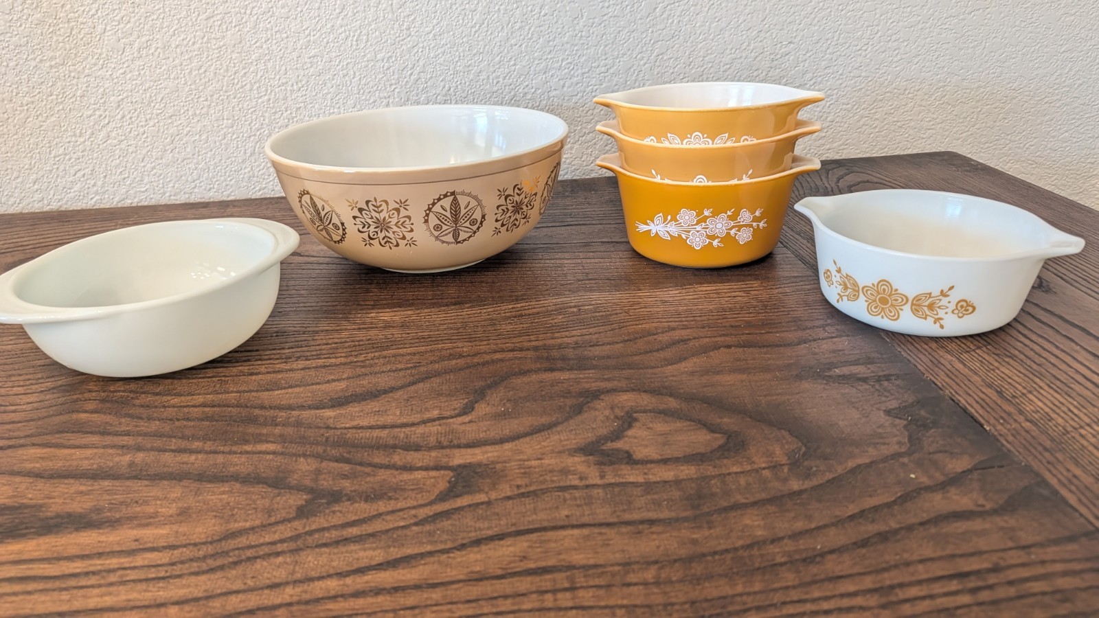 Vintage Pyrex Lot Town Country Bowl Butterfly Gold 471 Dishes USA