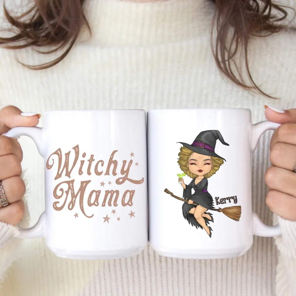 Witchy Mama - Personalized Mug (11oz 15oz) Halloween Mug, Gift for Halloween