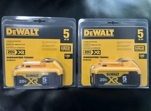 2 Pack DCB205 20V Max XR 5.0Ah Lithium-Ion Battery New US DCB205-2 Battery