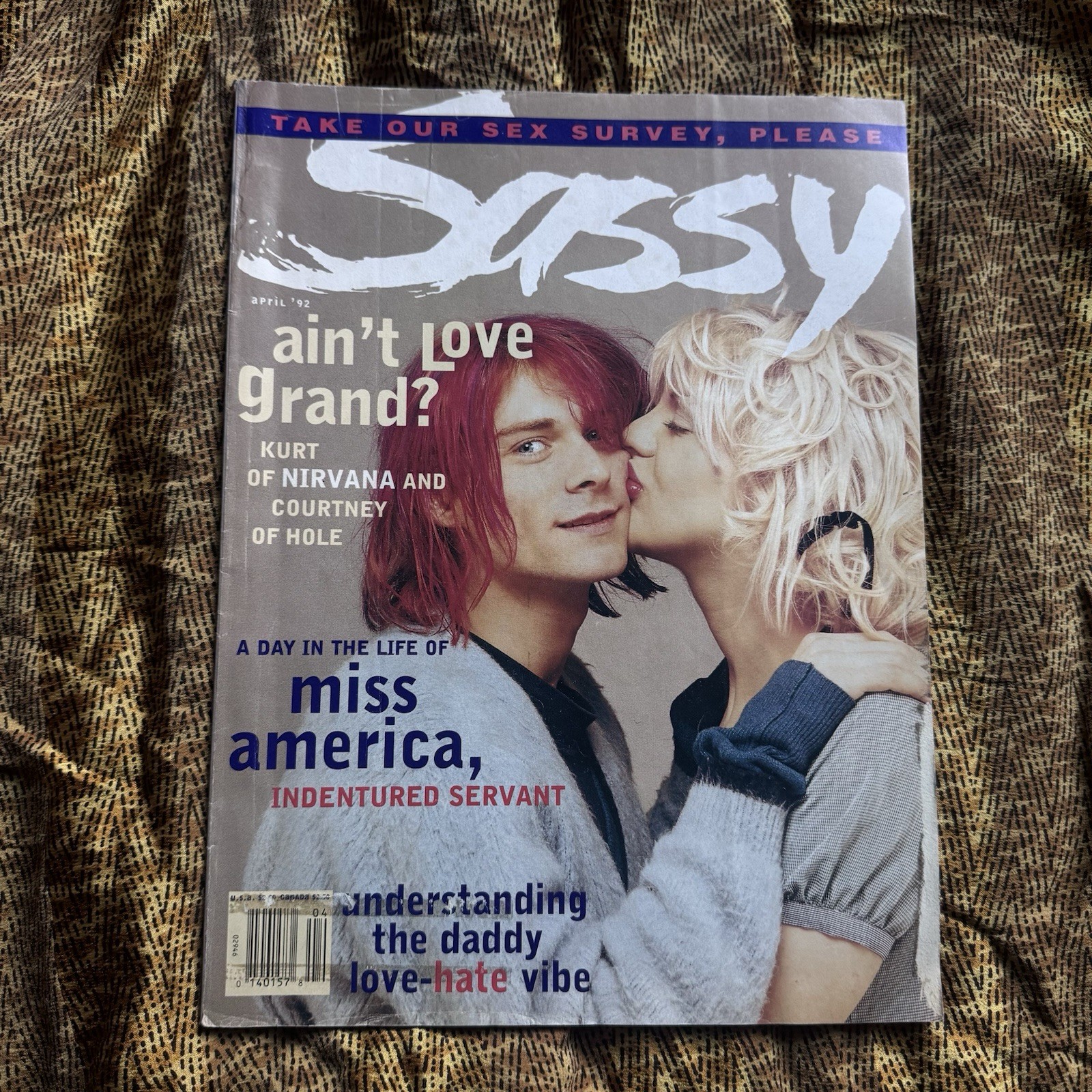 Vintage Rare Sassy Magazine April 1992 Courtney Love Kurt Cobain Nirvana Hole