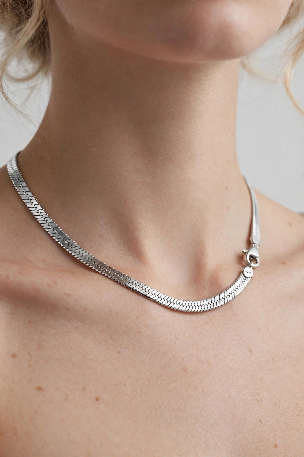 925 Sterling Silver 4MM Blade Chain Necklace - 20