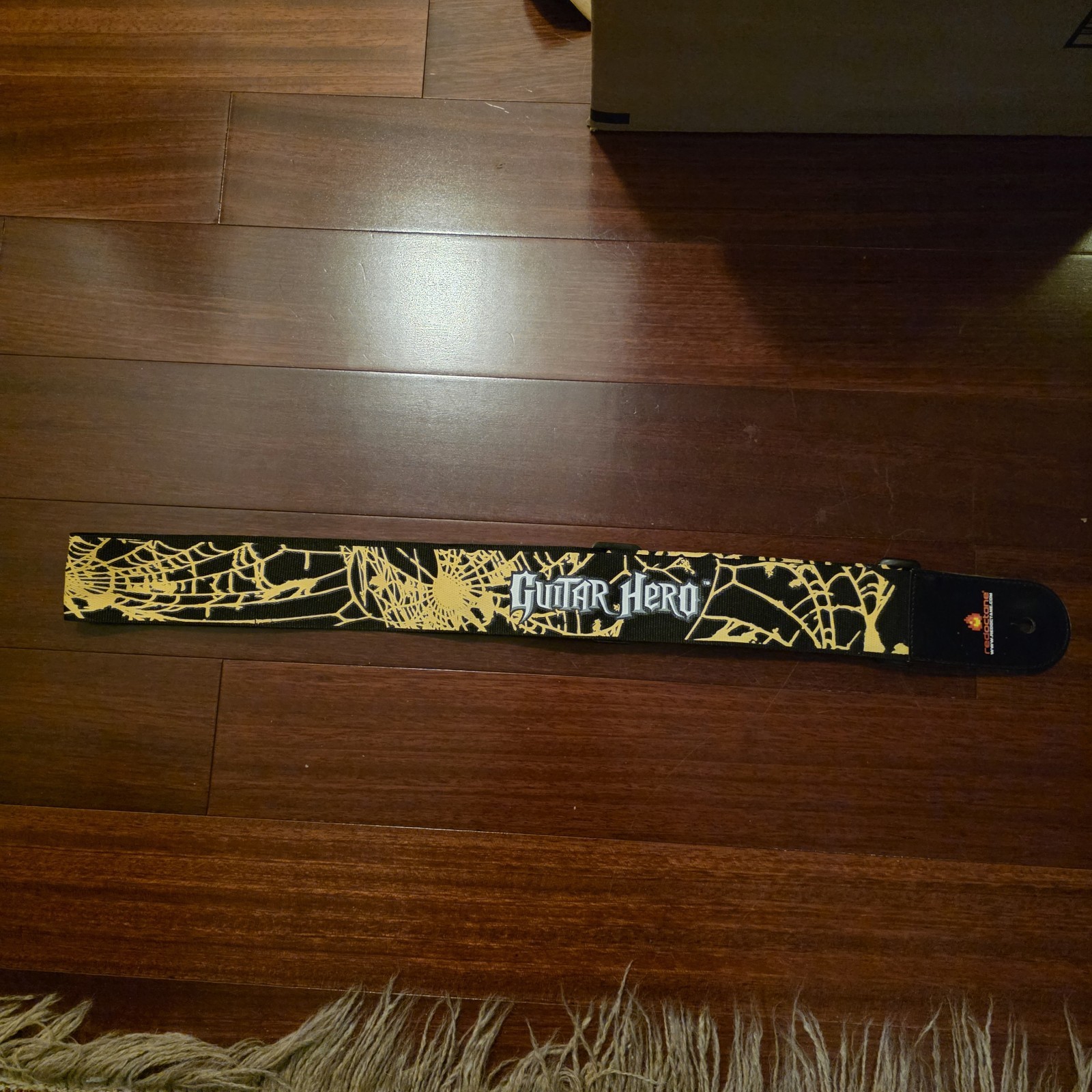 Incredibly Rare OEM Guitar Hero Strap Yellow Spiderweb