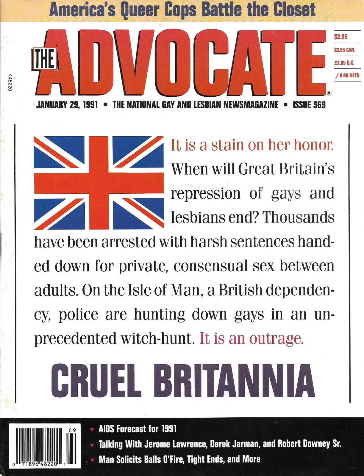 The Advocate magazine January 29,  1991 issue 569
