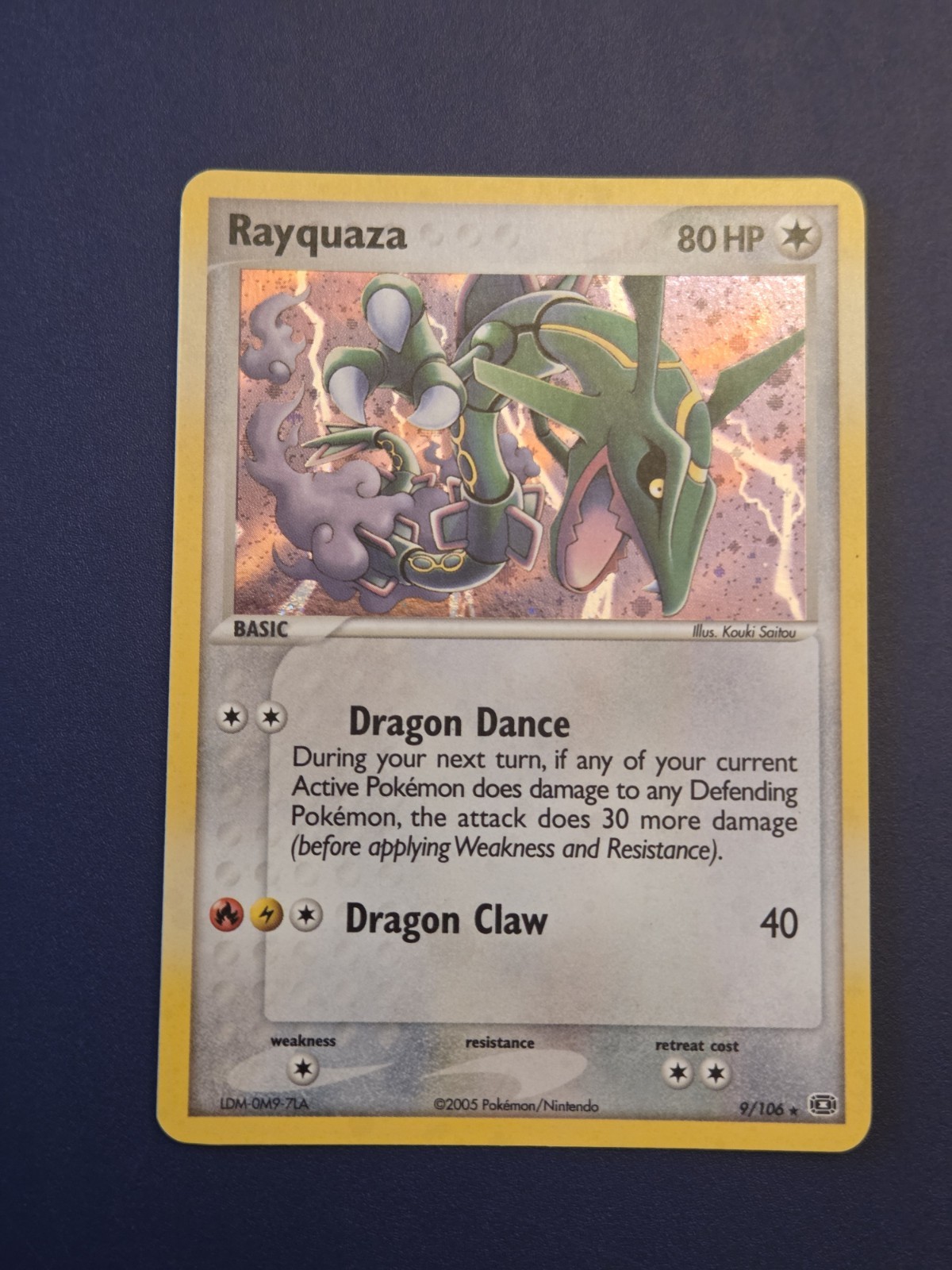 The Pokémon Company Pokemon TCG Rayquaza 9/106 EX Emerald Holo Rare LP+/NM