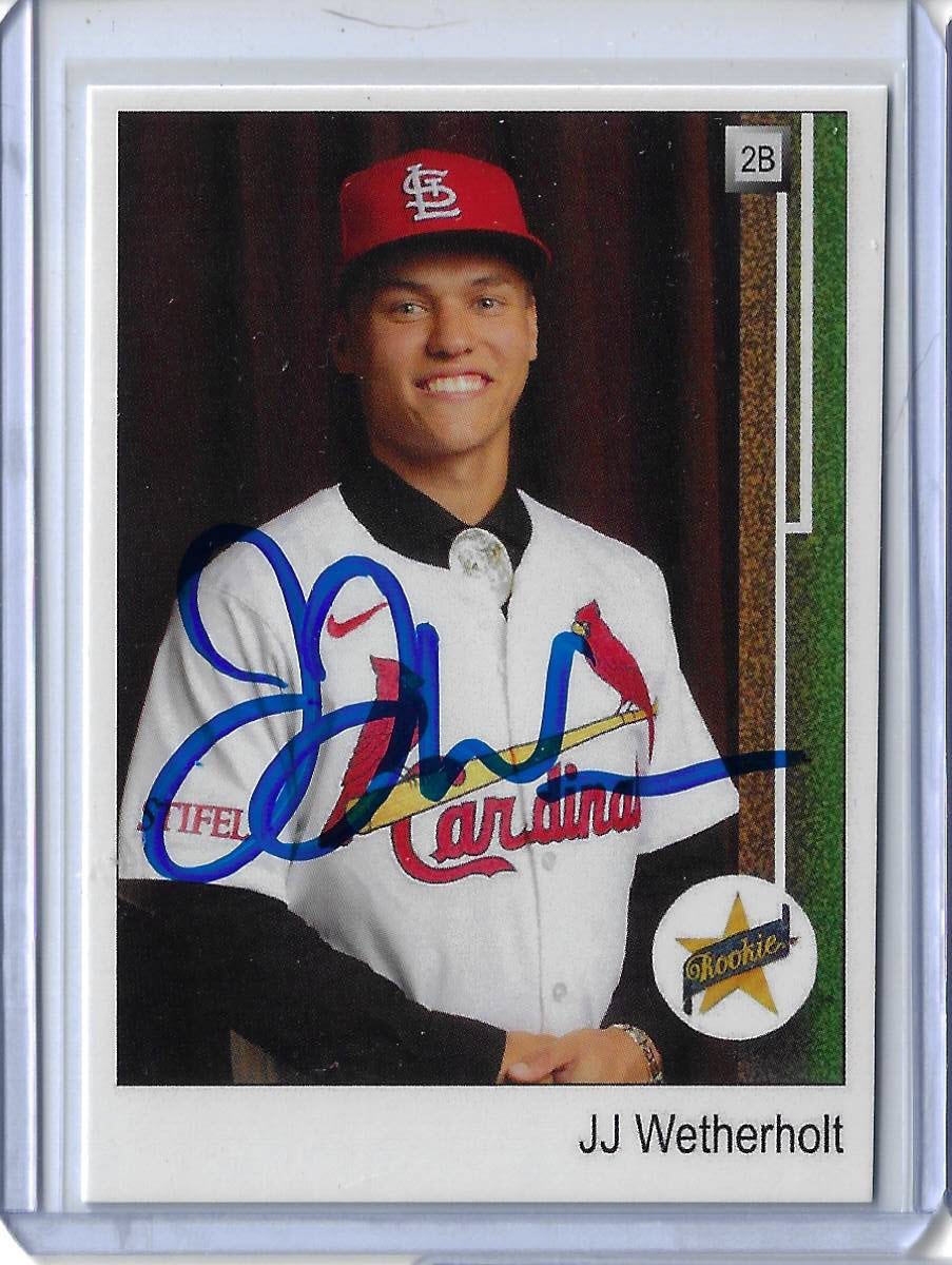 JJ Wetherholt Autographed Custom 1989 UD Star Rookie Card