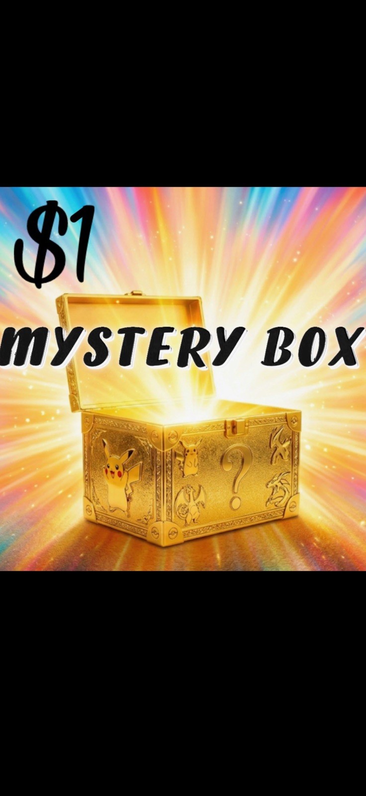 $1 Pokemon Mystery Box ✨ SLABS TOO ✨YOU WILL BE BLESSED 😇 READ DESCRIPTION