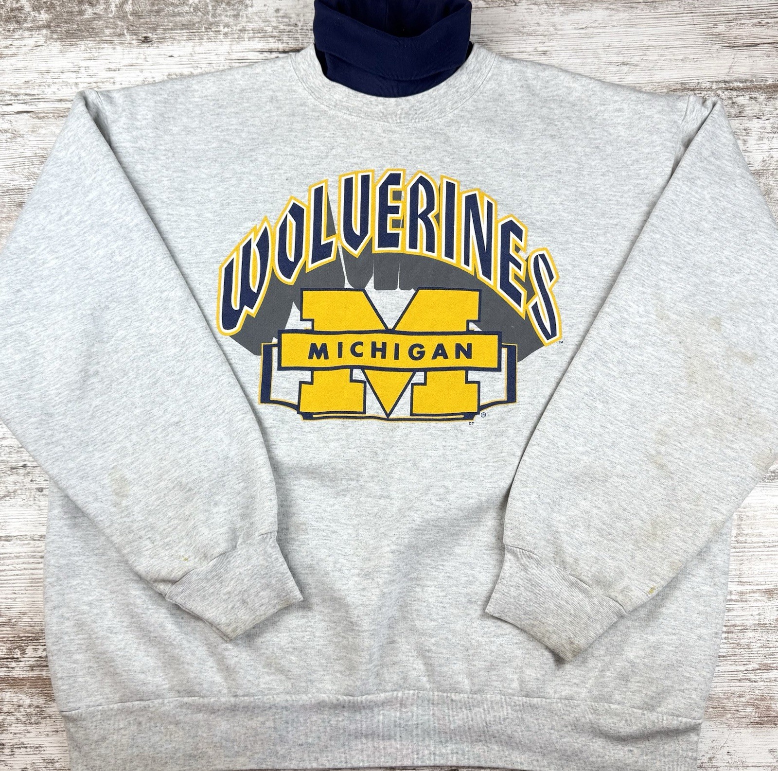 VTG Michigan Wolverines Turtle Neck Sweatshirt Mens XL 90s VTG Michigan Wolverines Turtle Neck Sweatshirt Mens XL 90s