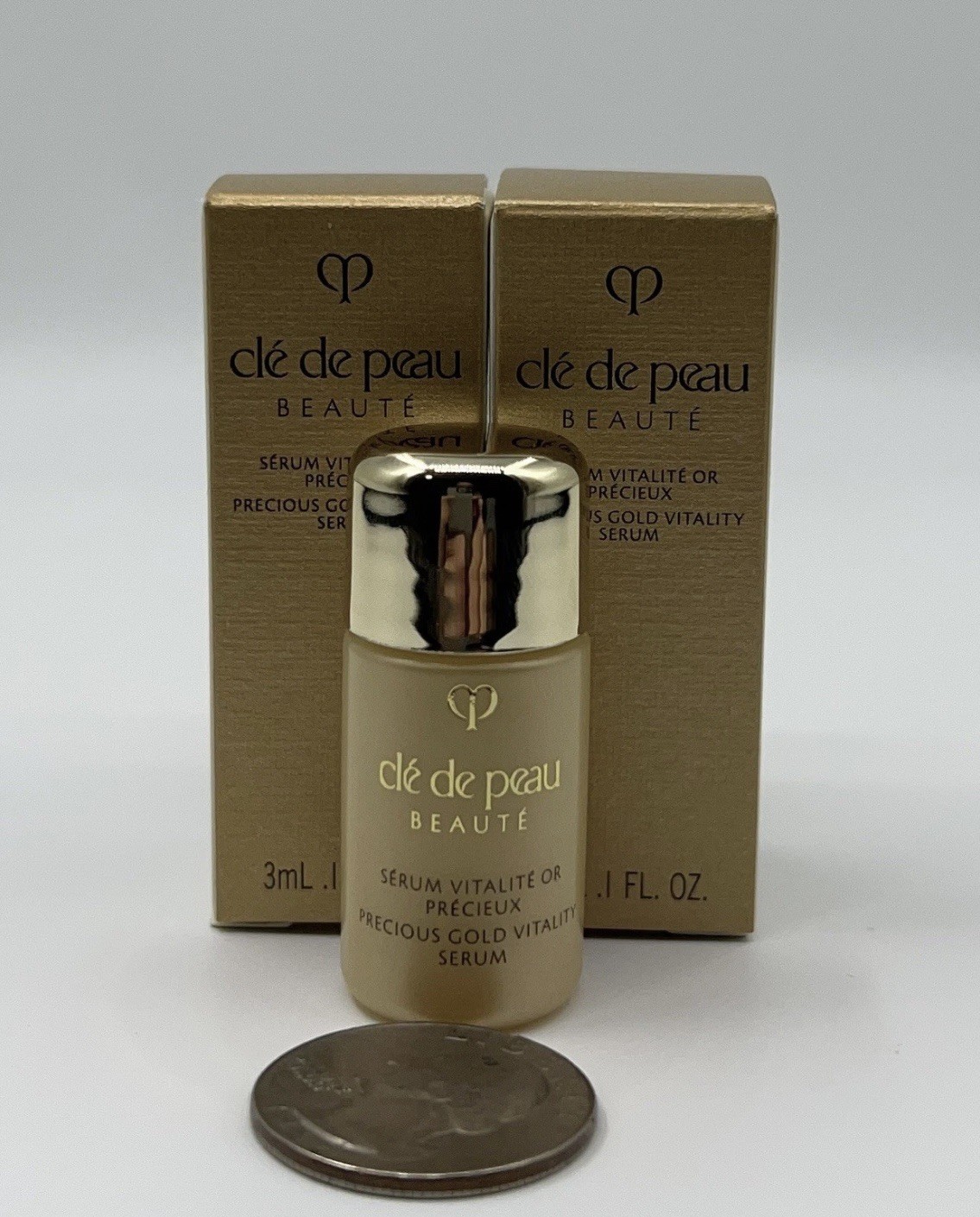 2 x Cle De Peau Beaute Precious Gold Vitality Serum 3ml Each Total 6ml New