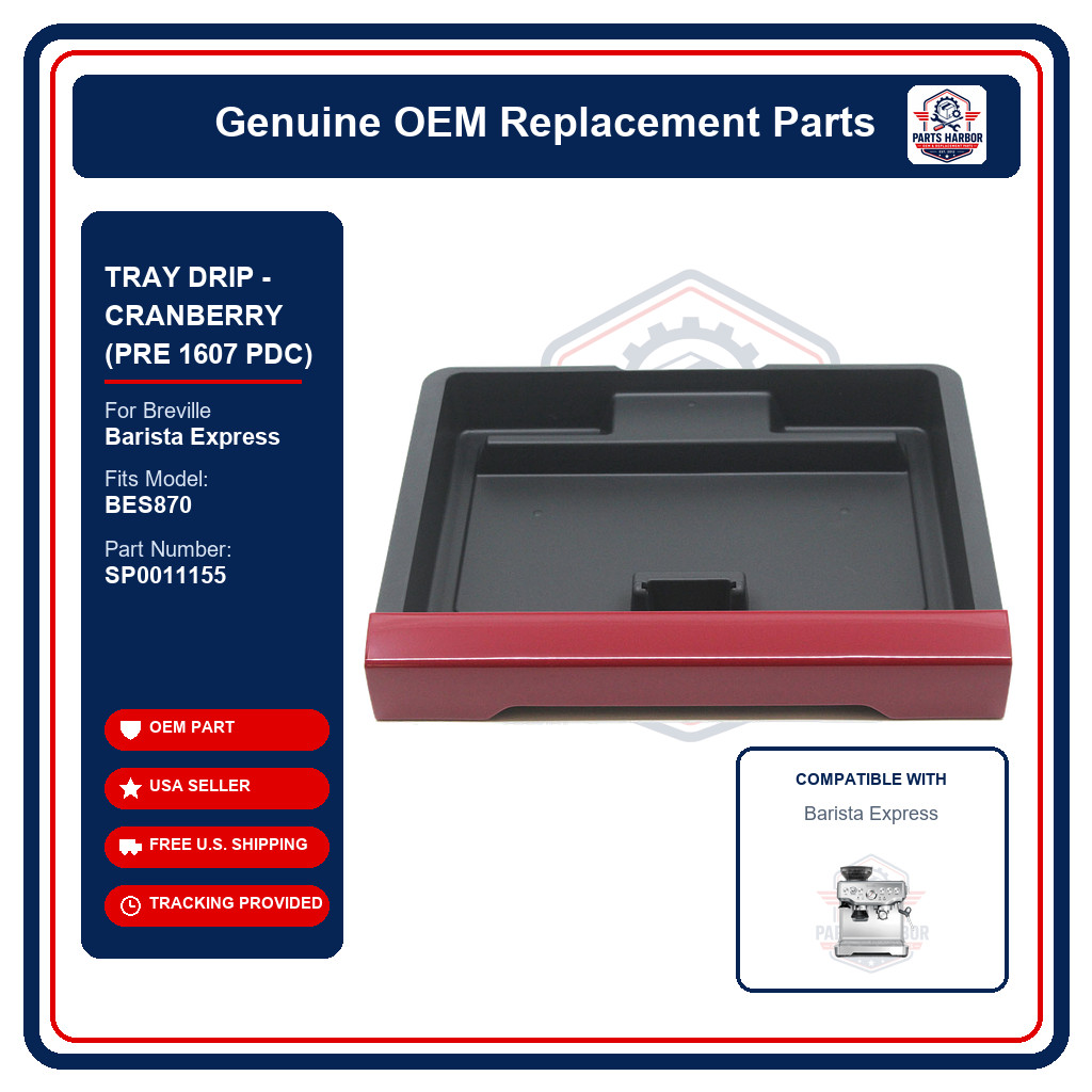 Genuine OEM Breville Tray Drip - Cranberry for BES870 Barista - SP0011155