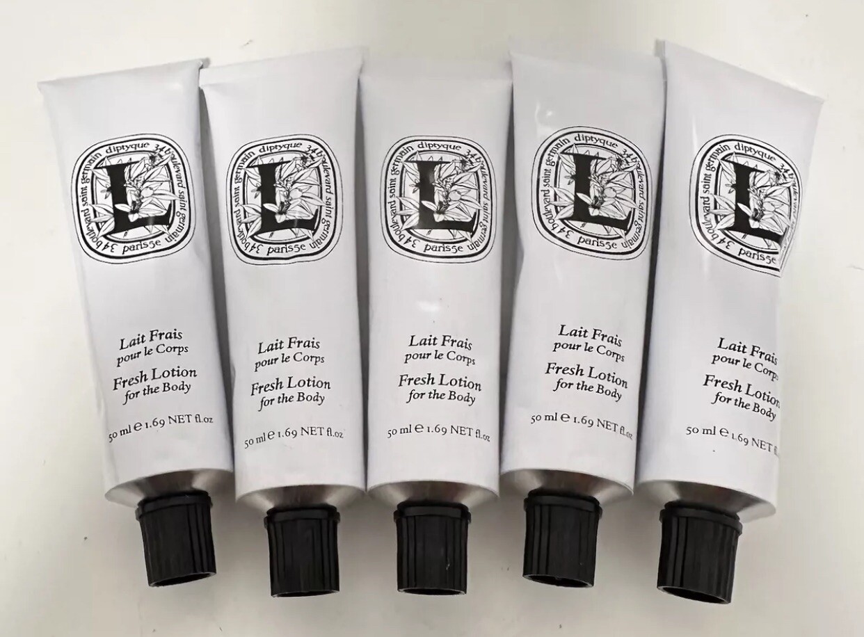 Lot of 5 Diptyque Lait Frais Body Lotions – 50ml Each – New – 