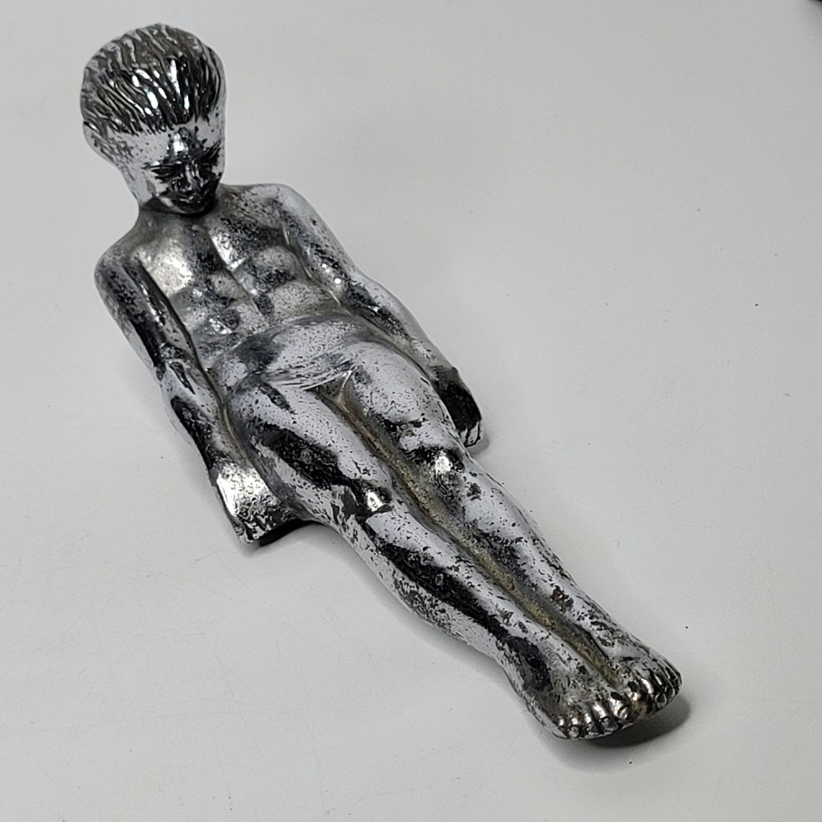 Original 1929 1931 Packard Adonis Sliding Boy Hood Ornament Radiator Cap See Des Original 1929 1931 Packard Adonis Sliding Boy Hood Ornament Radiator Cap See Des