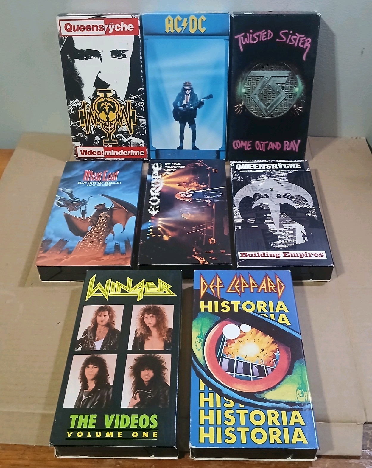 VHS 80s Hair Bands Mixed Lot of 8