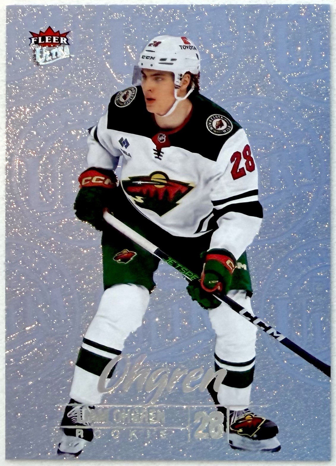 Liam Ohgren Rookie 2024-25 Fleer Ultra Medallions #M-43 Platinum /100 (RC) Wild
