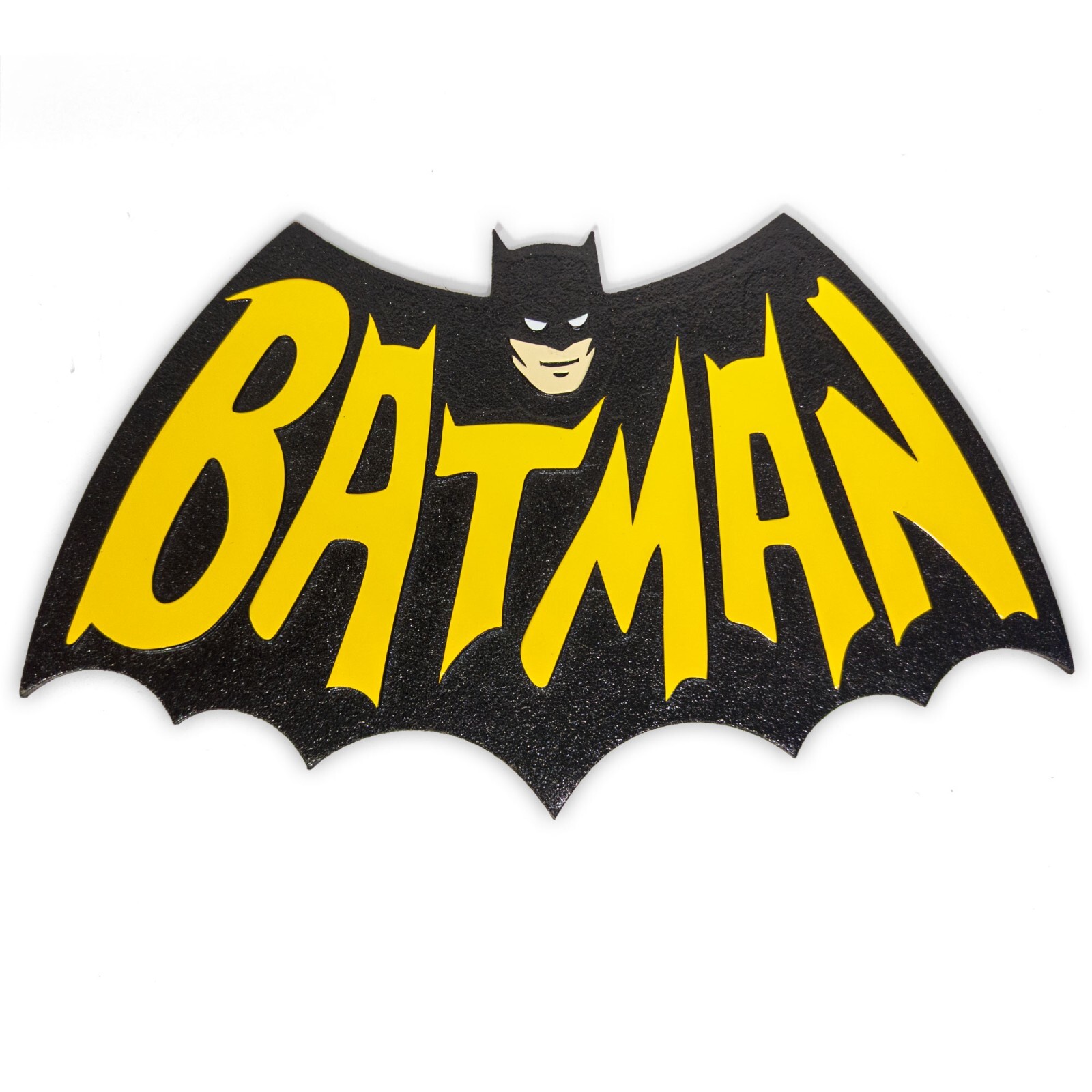🦇 1960\'s Batman Logo Sign – CNC Engraved Wood Wall Art | Retro Comic Decor