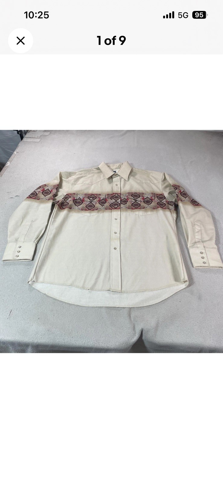 Vintage Wrangler Shirt Mens Large Aztec Geometric Western Pearl Snap Southwest Vintage Wrangler Shirt Mens Large Aztec Geometric Western Pearl Snap Southwest