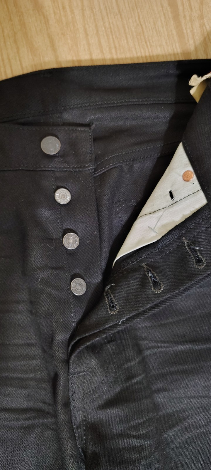 $80 NWT Levis 501 Original Mens 32x32 Button Fly Straight Leg Jeans Black