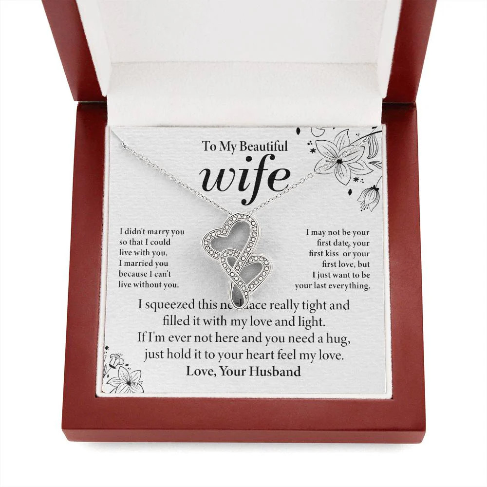 Wife Heart to Heart Necklace Gift Wife Heart to Heart Necklace Gift
